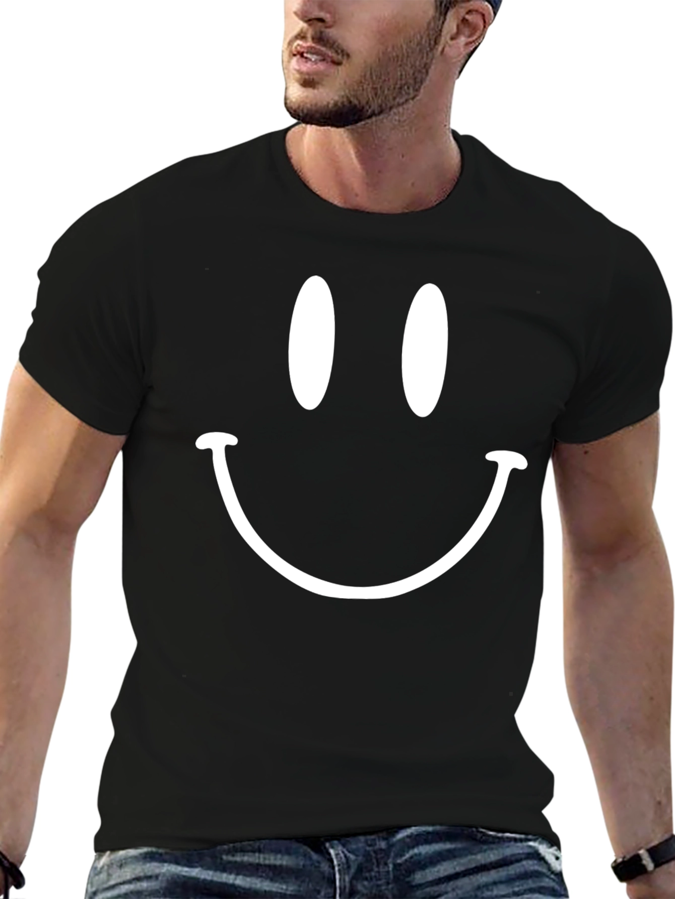 Smiley Face Graphic T-Shirt - Classic Style