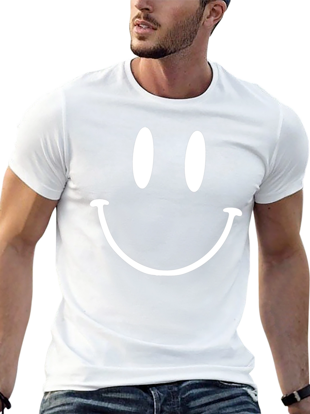 Smiley Face Graphic T-Shirt - Classic Style