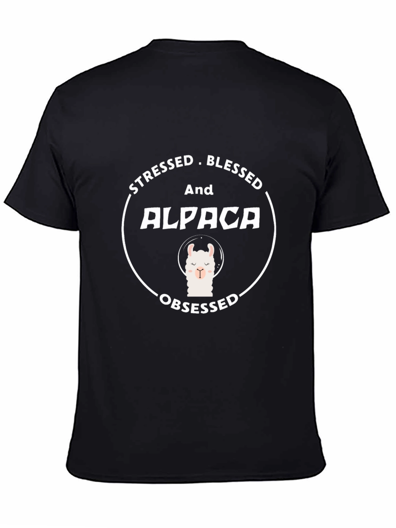 Stressed Blessed Alpaca Obsessed T-Shirt