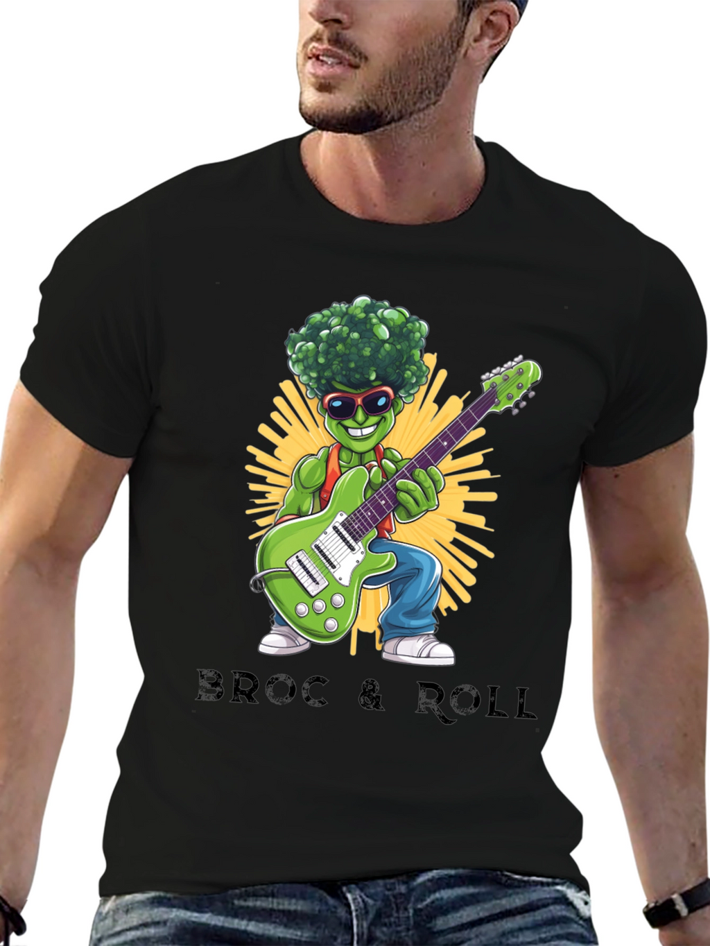 Broccoli Rock & Roll Graphic T-Shirt