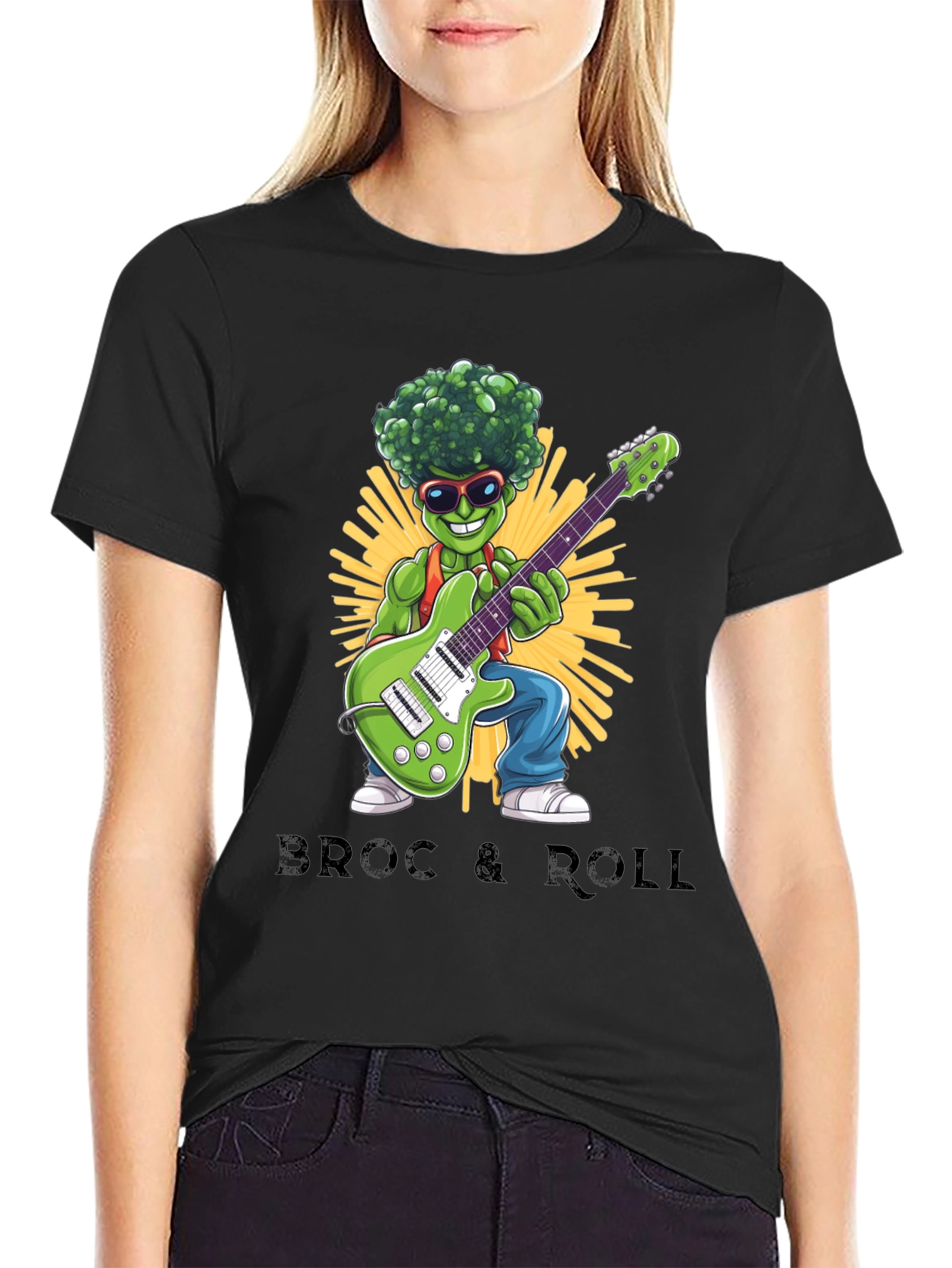 Broccoli Rock & Roll Graphic T-Shirt