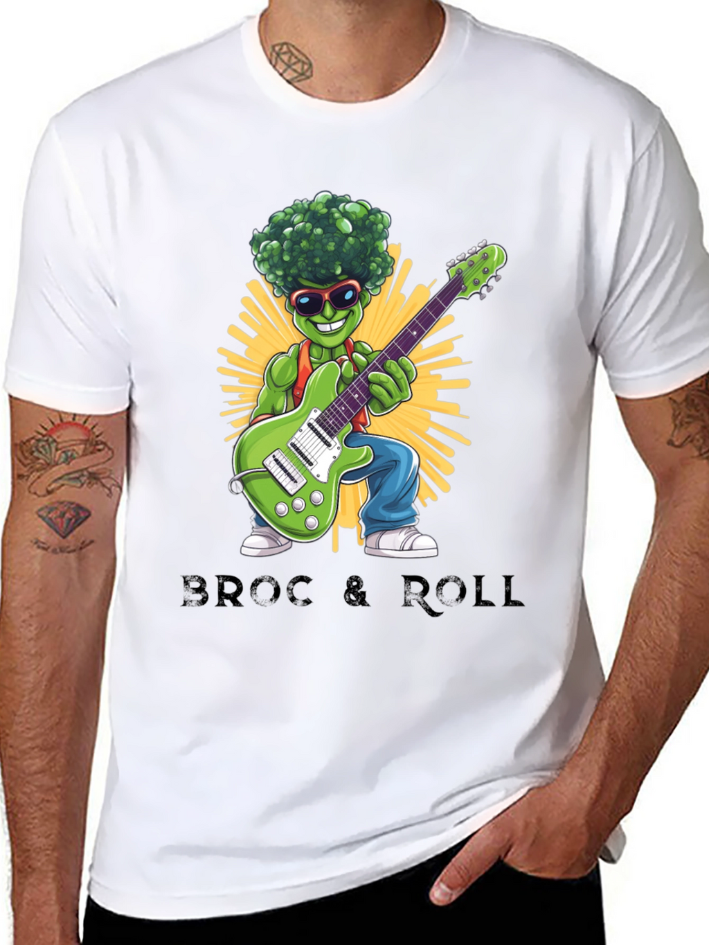 Broccoli Rock & Roll Graphic T-Shirt