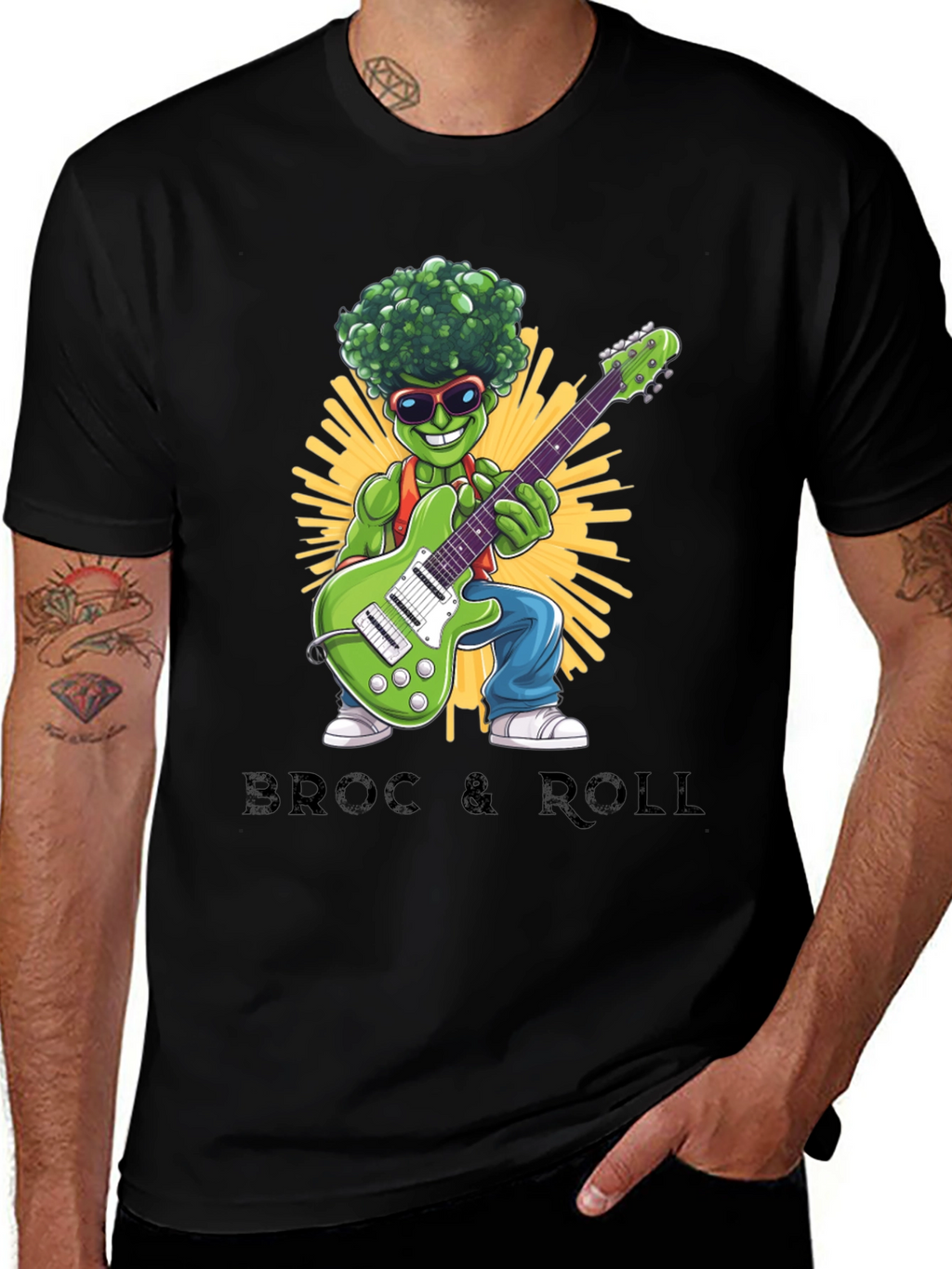 Broccoli Rock & Roll Graphic T-Shirt