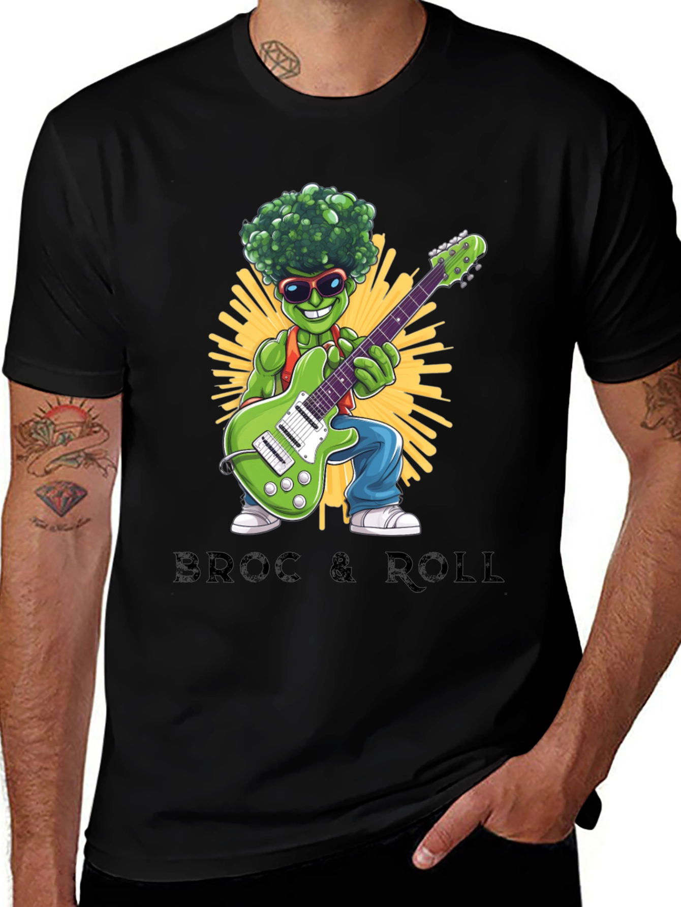 Broccoli Rock & Roll Graphic T-Shirt