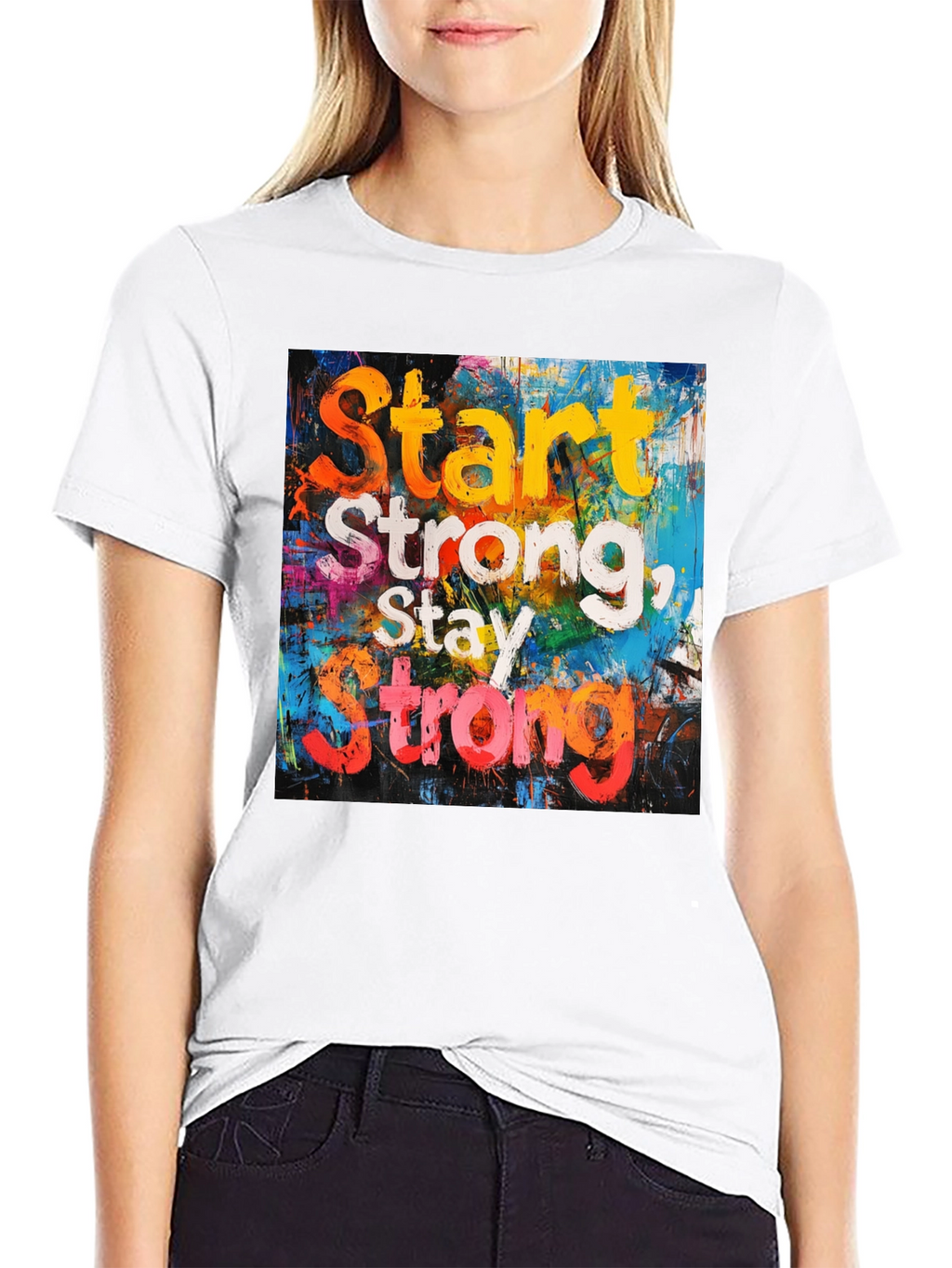 Start Strong T-Shirt: Motivational Graphic Tee