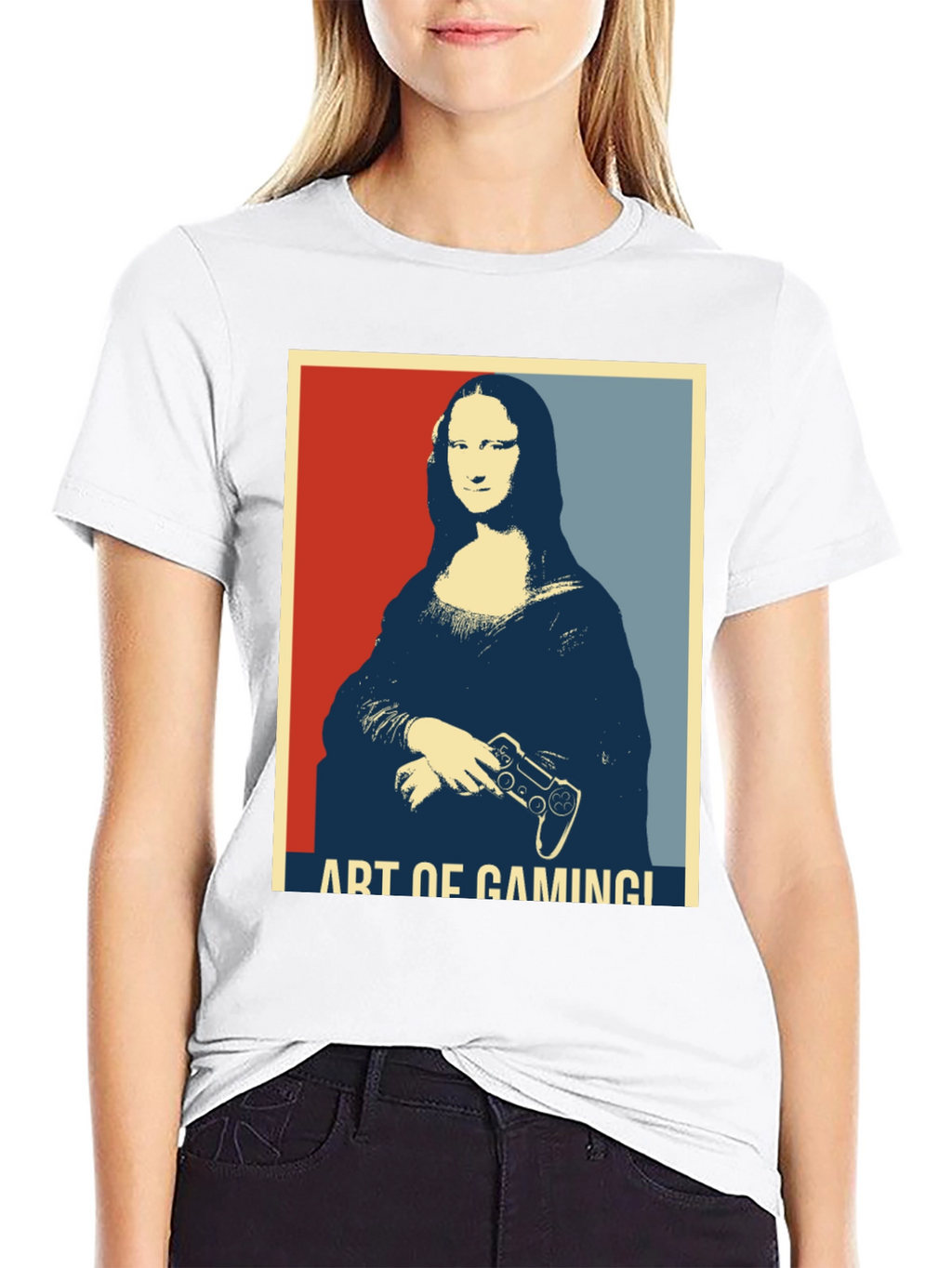 Art of Gaming Mona Lisa T-Shirt - Gamer Style