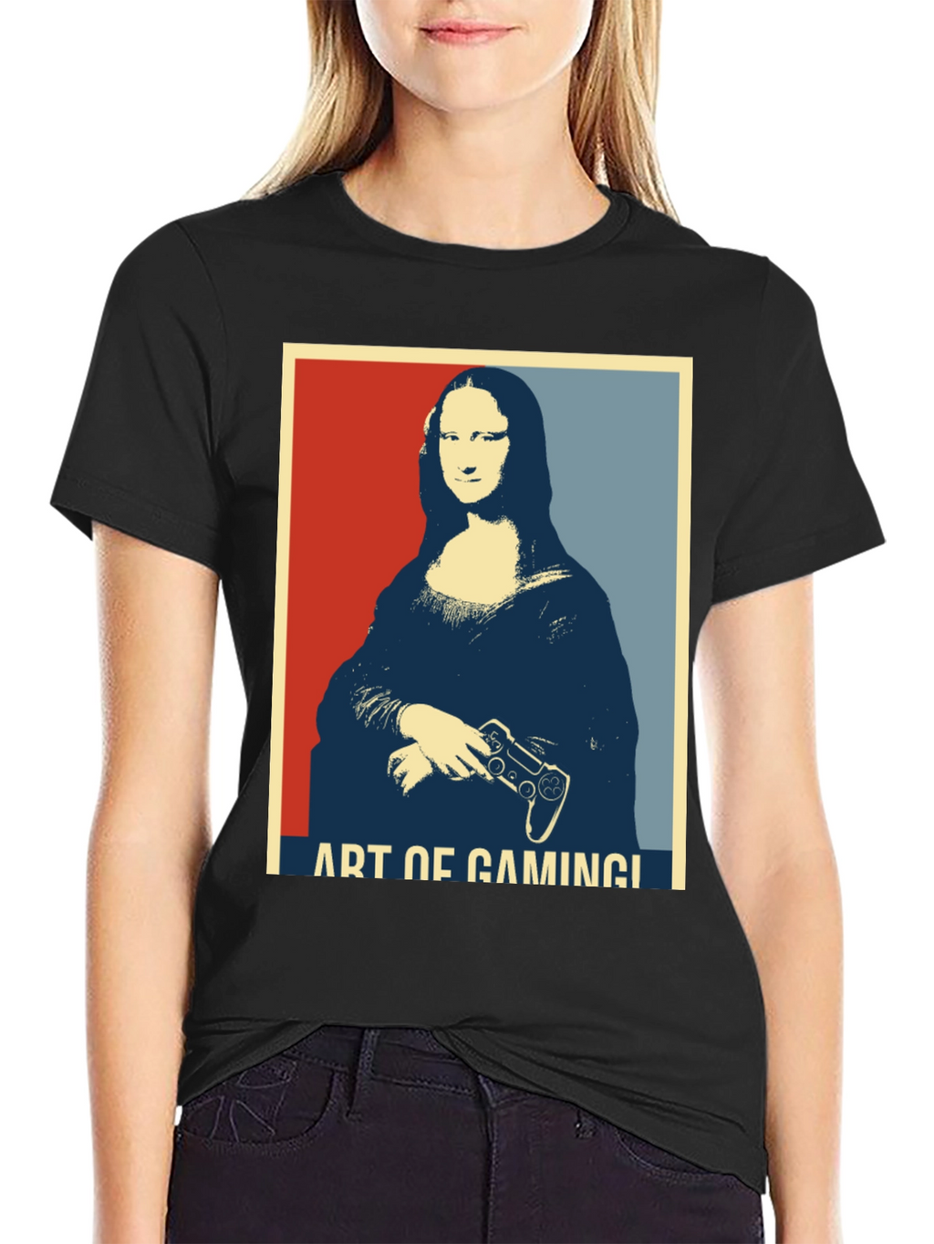 Art of Gaming Mona Lisa T-Shirt - Gamer Style