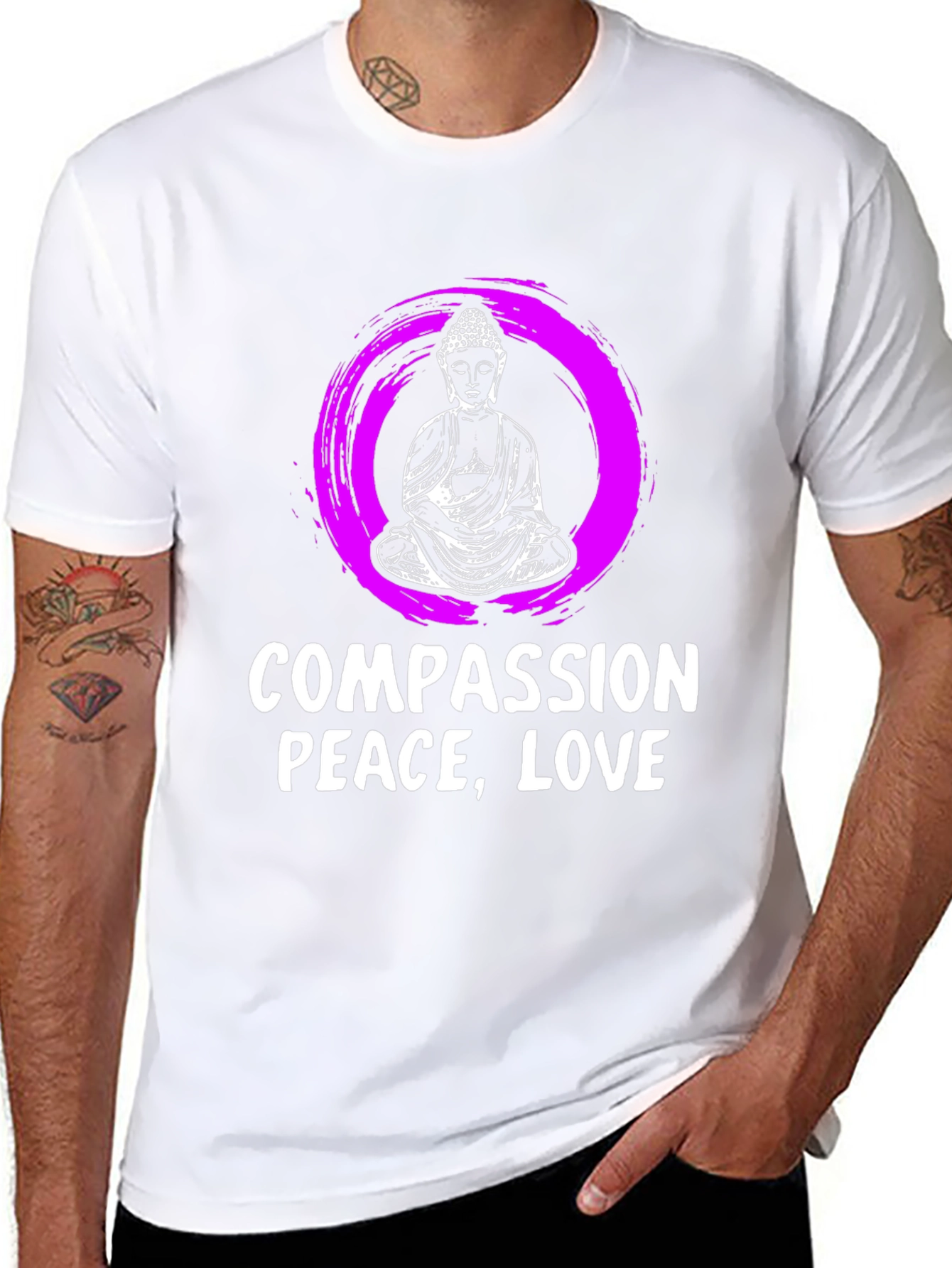 Compassion Peace Love Graphic T-Shirt