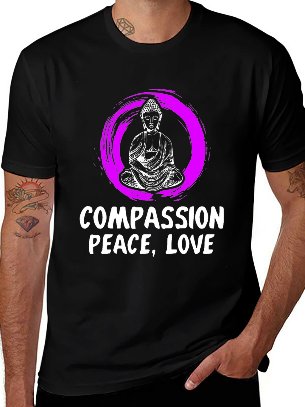 Compassion Peace Love Graphic T-Shirt