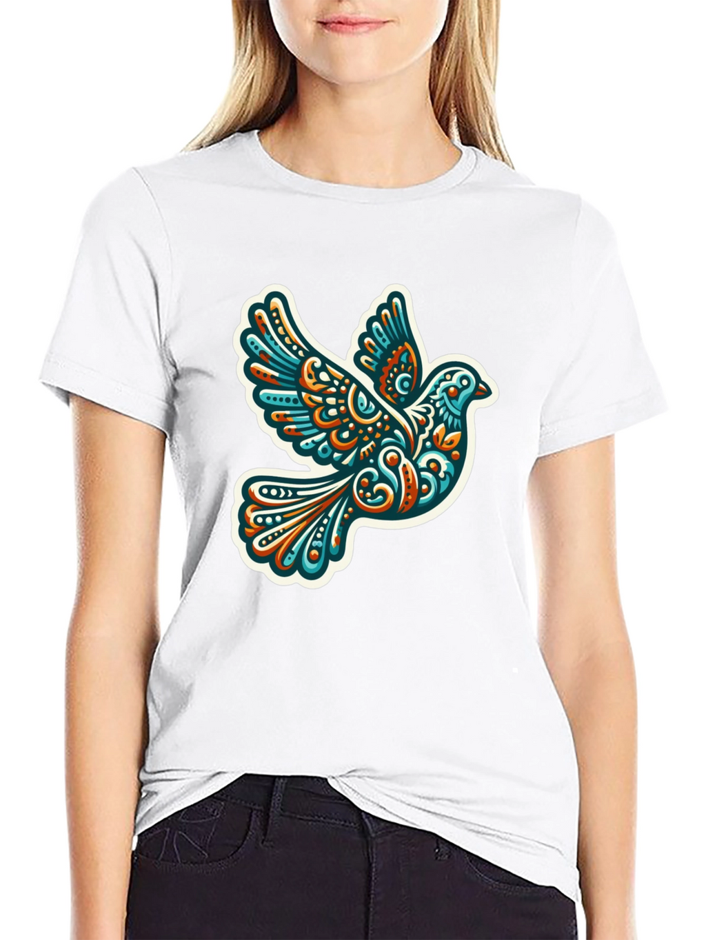 Dove Graphic Print Black T-Shirt