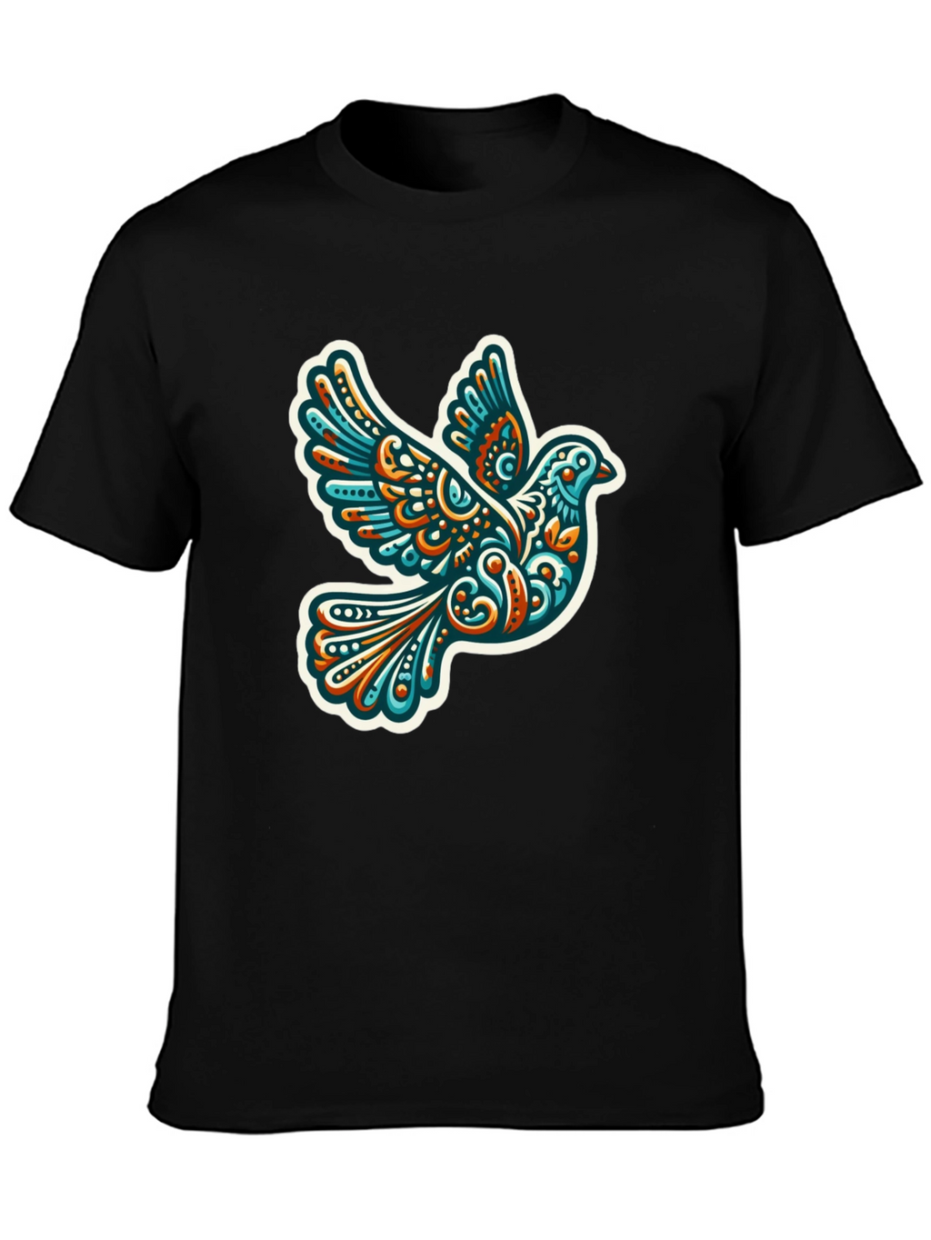 Dove Graphic Print Black T-Shirt