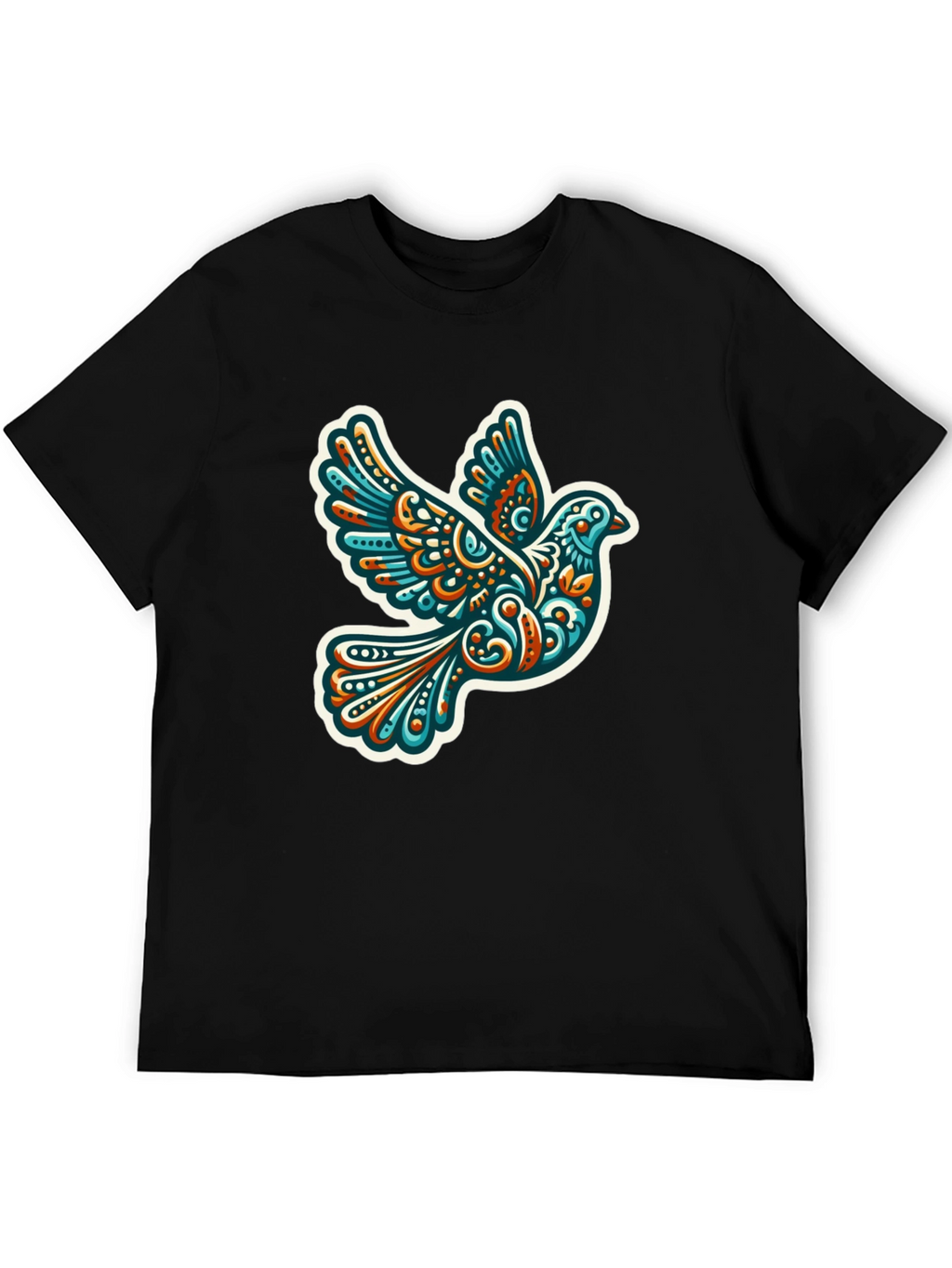 Dove Graphic Print Black T-Shirt