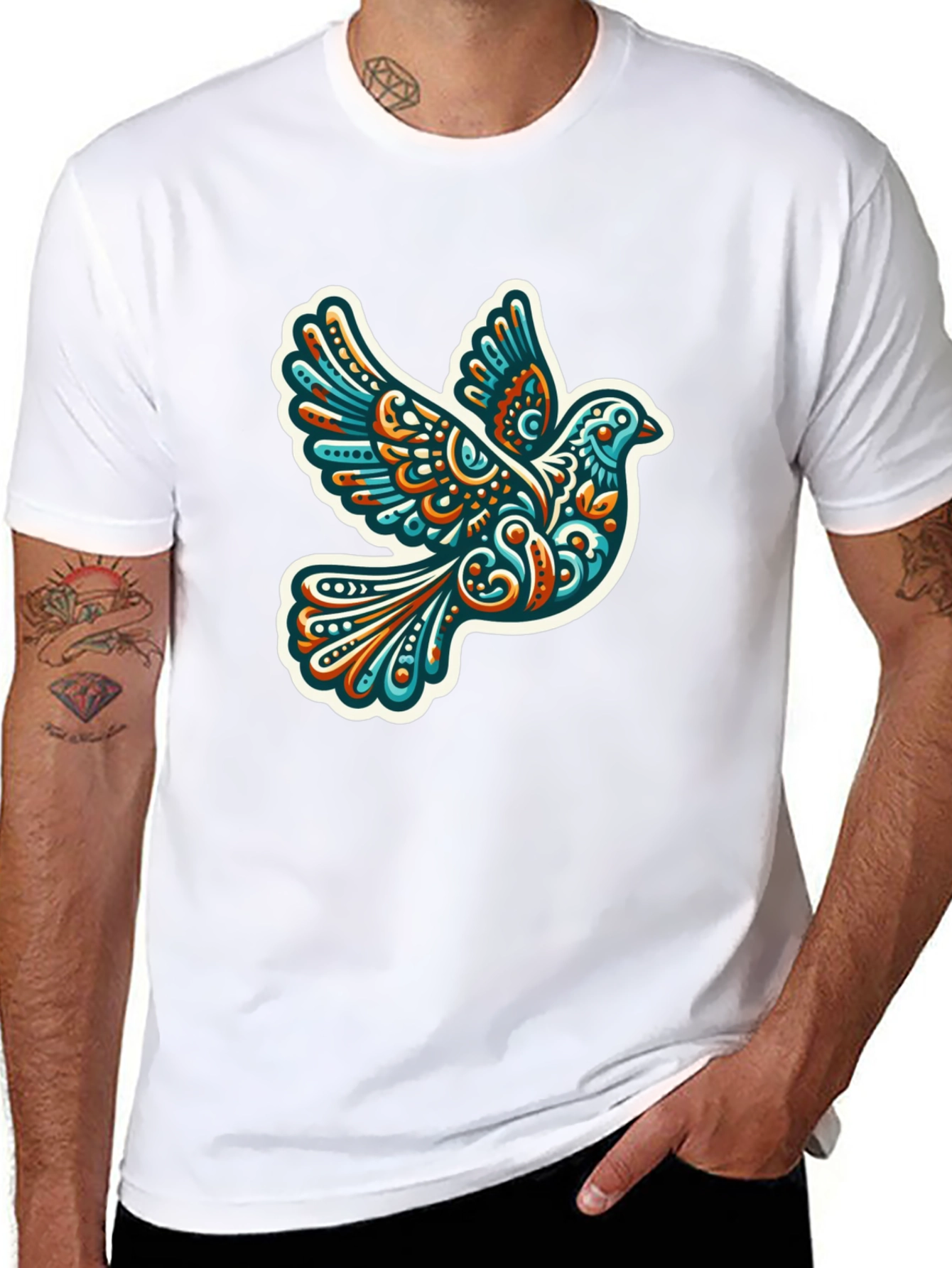 Dove Graphic Print Black T-Shirt
