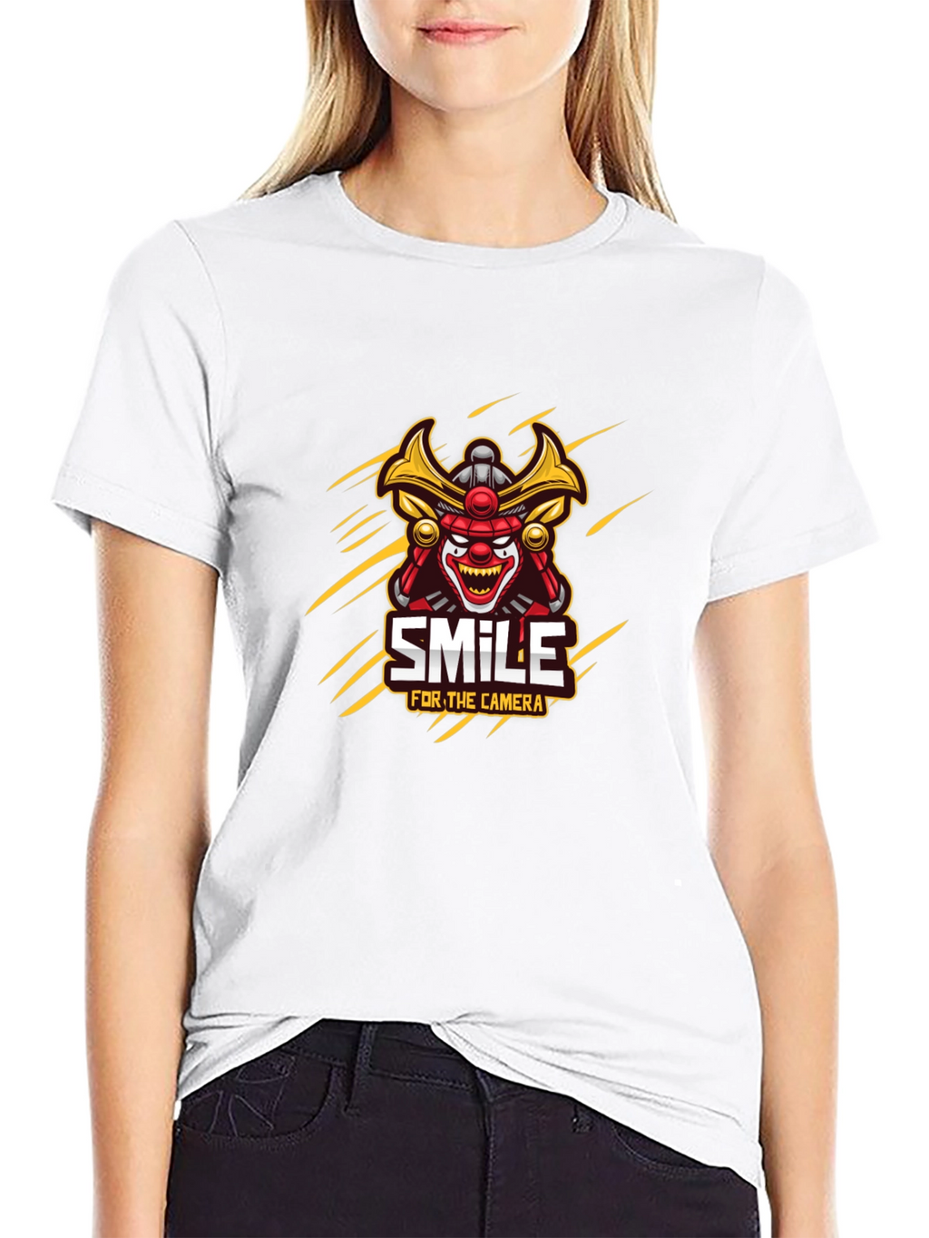 Samurai Clown Smile Graphic T-Shirt