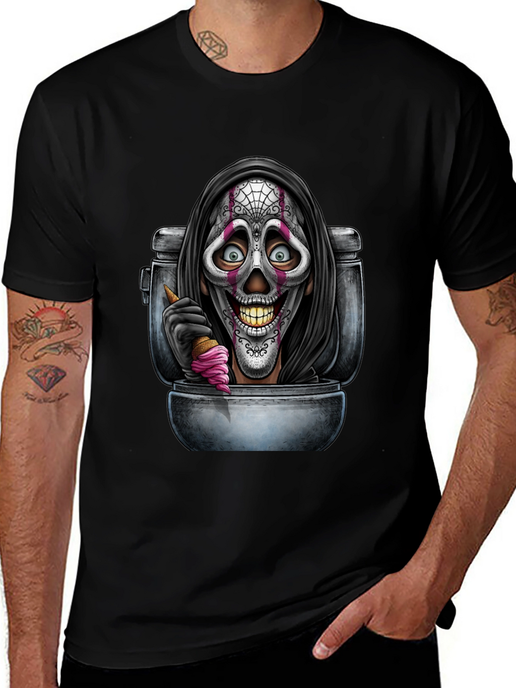 Grim Reaper Toilet Humor T-Shirt