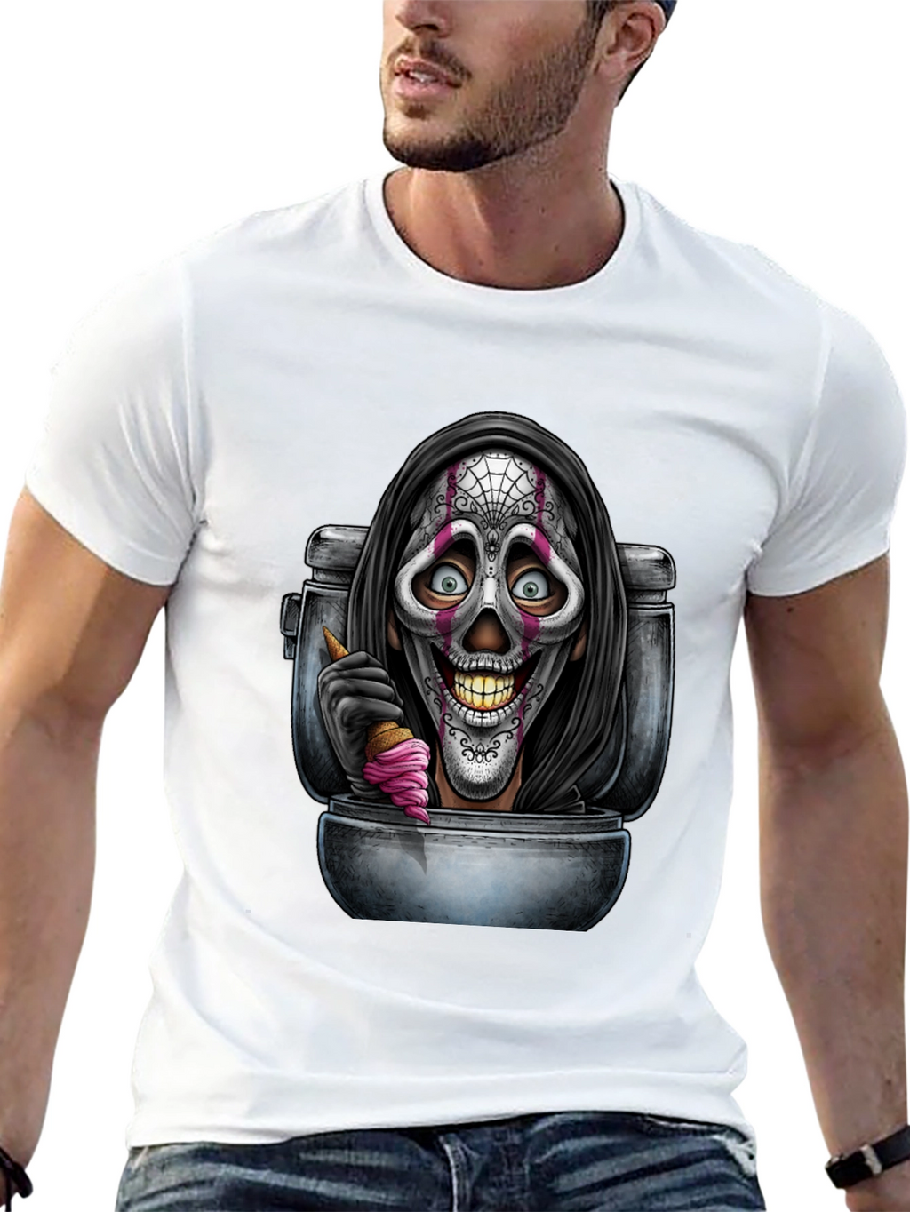 Grim Reaper Toilet Humor T-Shirt
