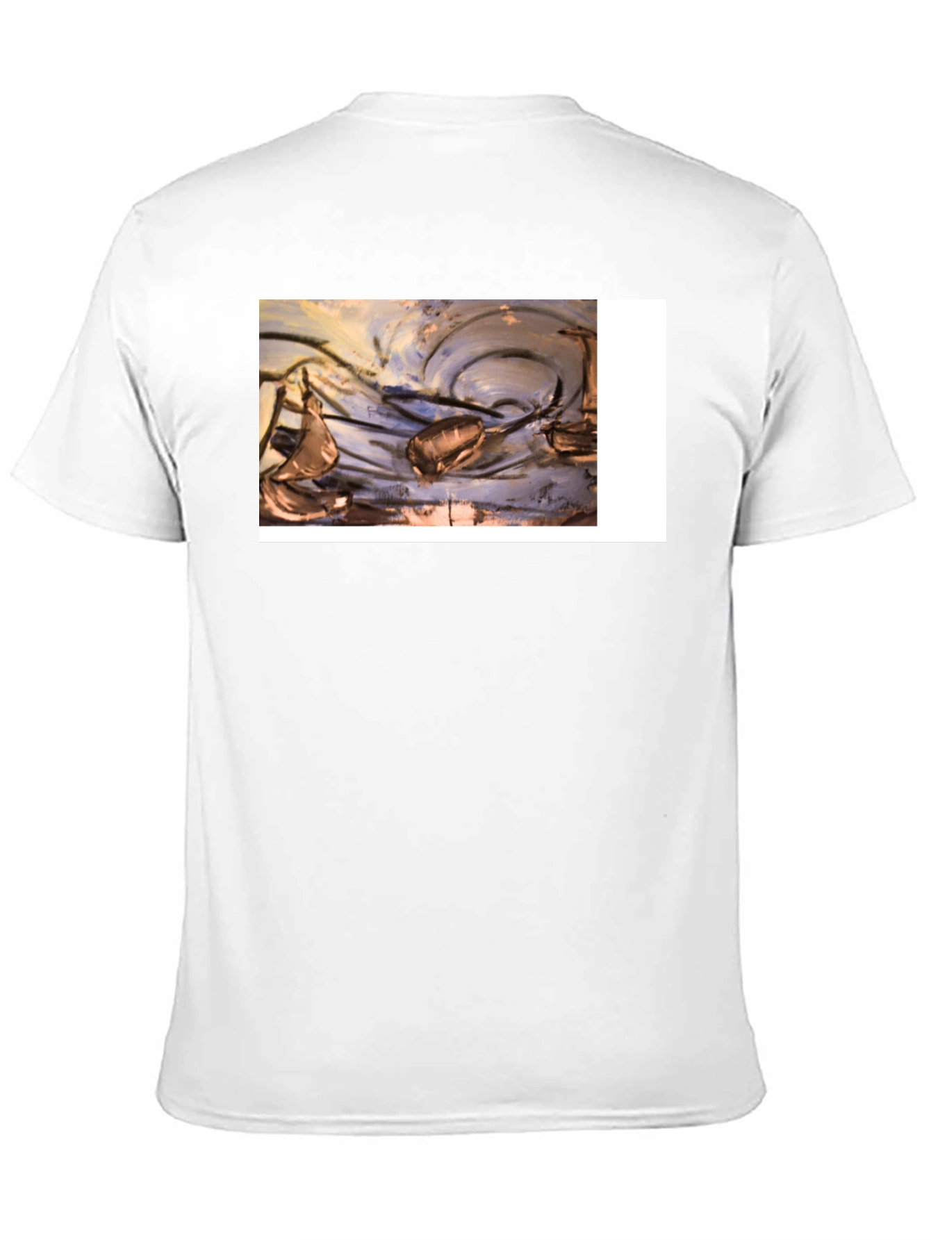 Abstract Art Graphic Tee - Black Casual T-Shirt