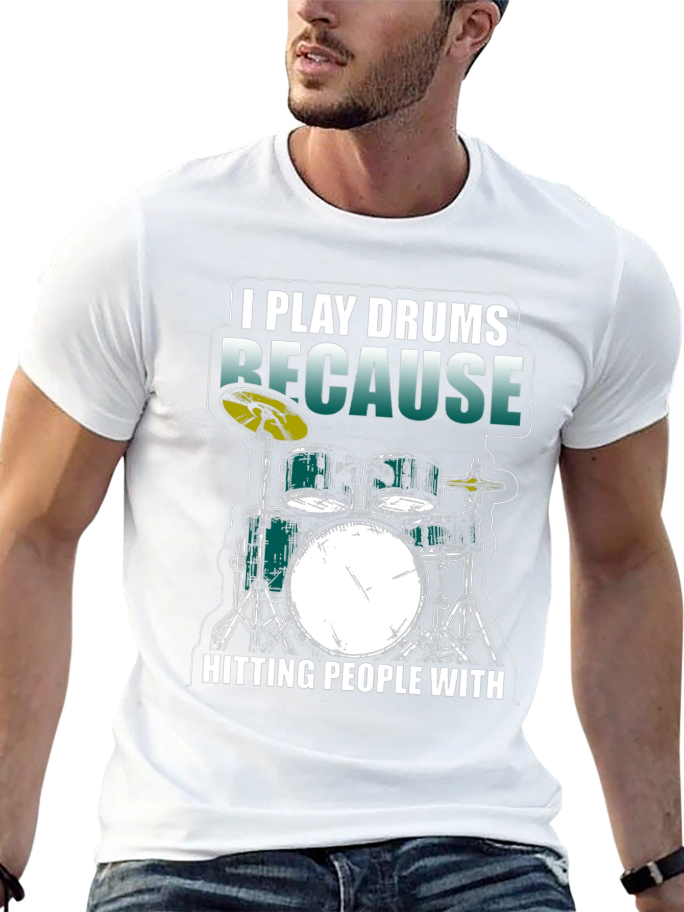 I Play Drums Because Hitting People T-Shirt