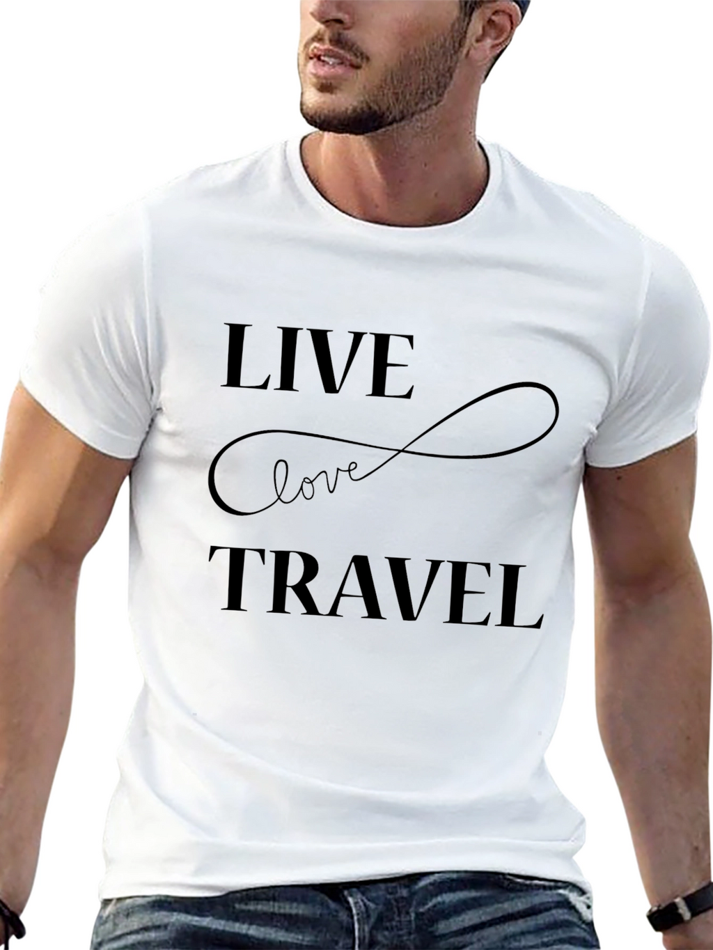 Live Love Travel T-Shirt - Black