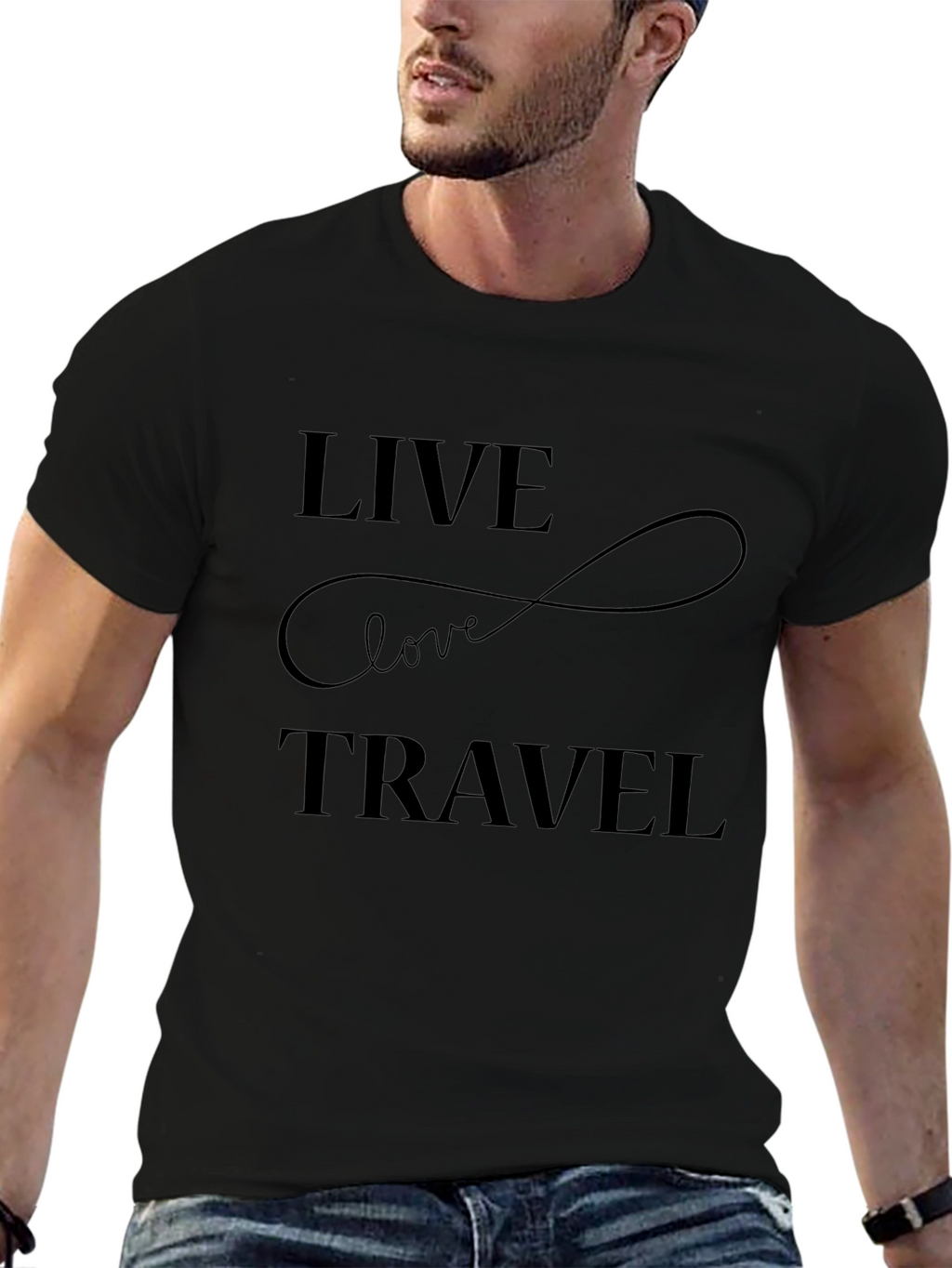 Live Love Travel T-Shirt - Black