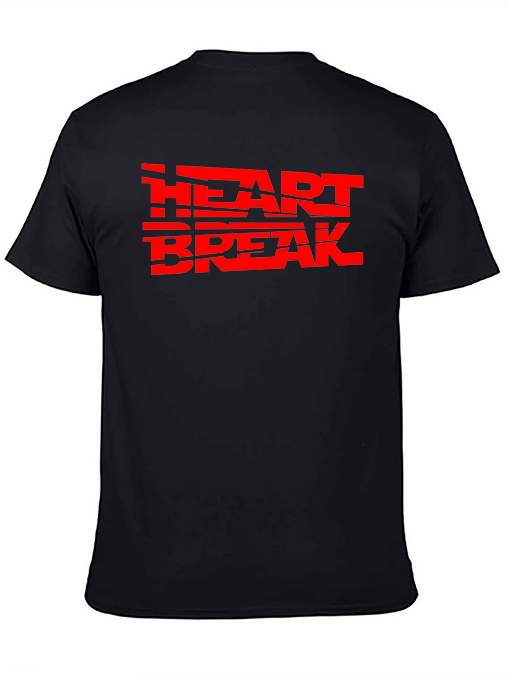 Heartbreak Red Graphic Print Black Tee