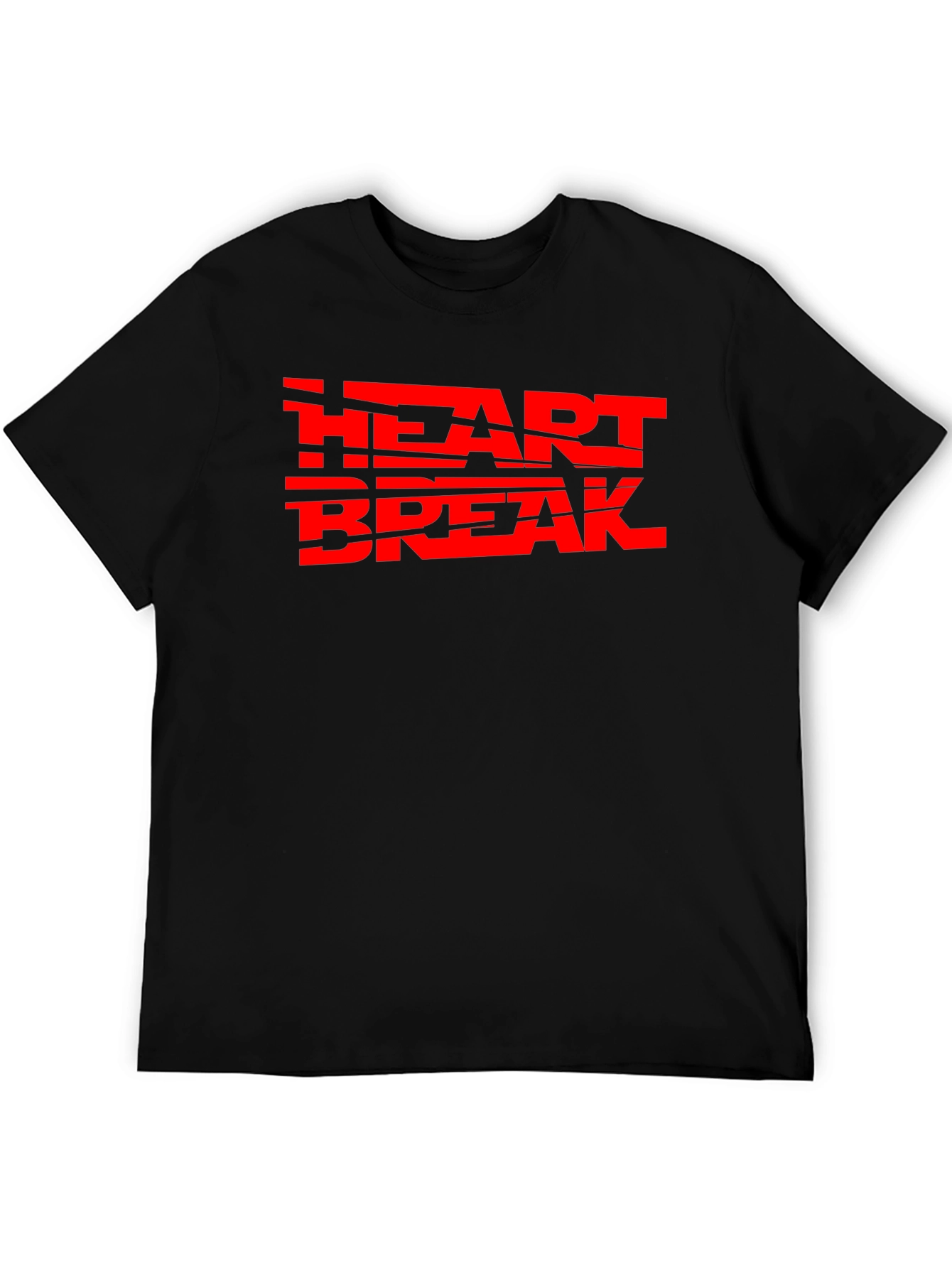 Heartbreak Red Graphic Print Black Tee