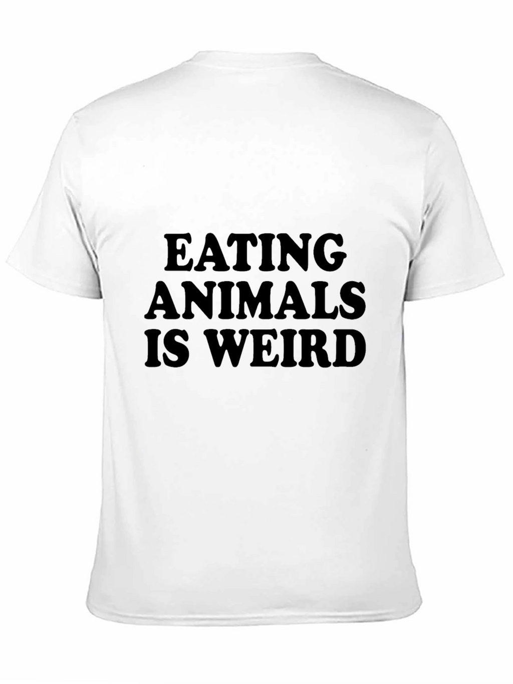 Eating Animals Is Weird - Unisex Black T-Shirt