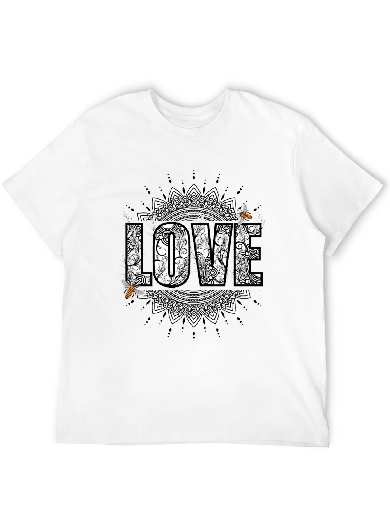 Love & Bees Graphic Tee - Black Crew Neck