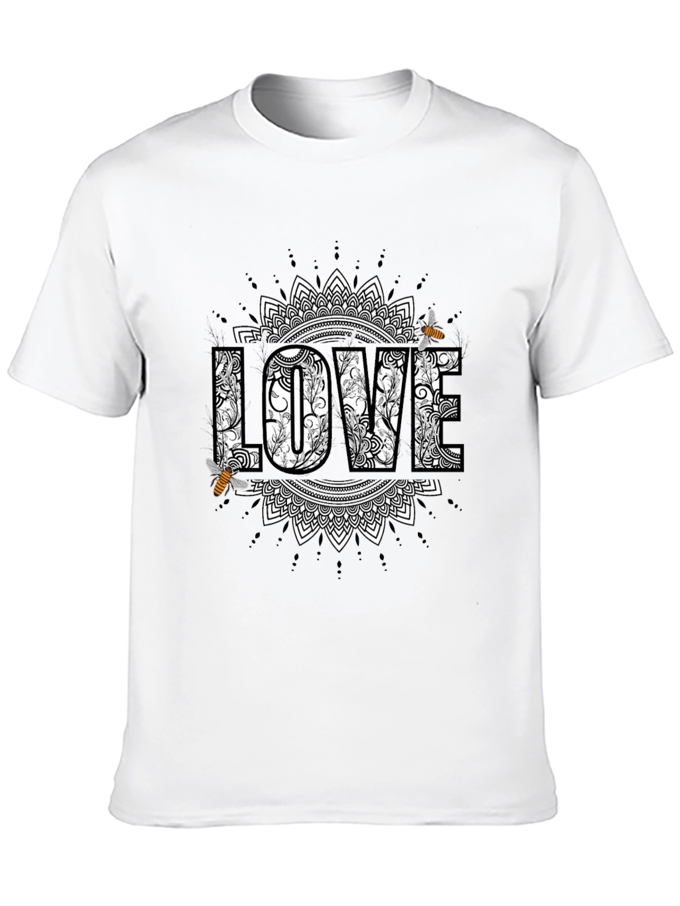 Love & Bees Graphic Tee - Black Crew Neck