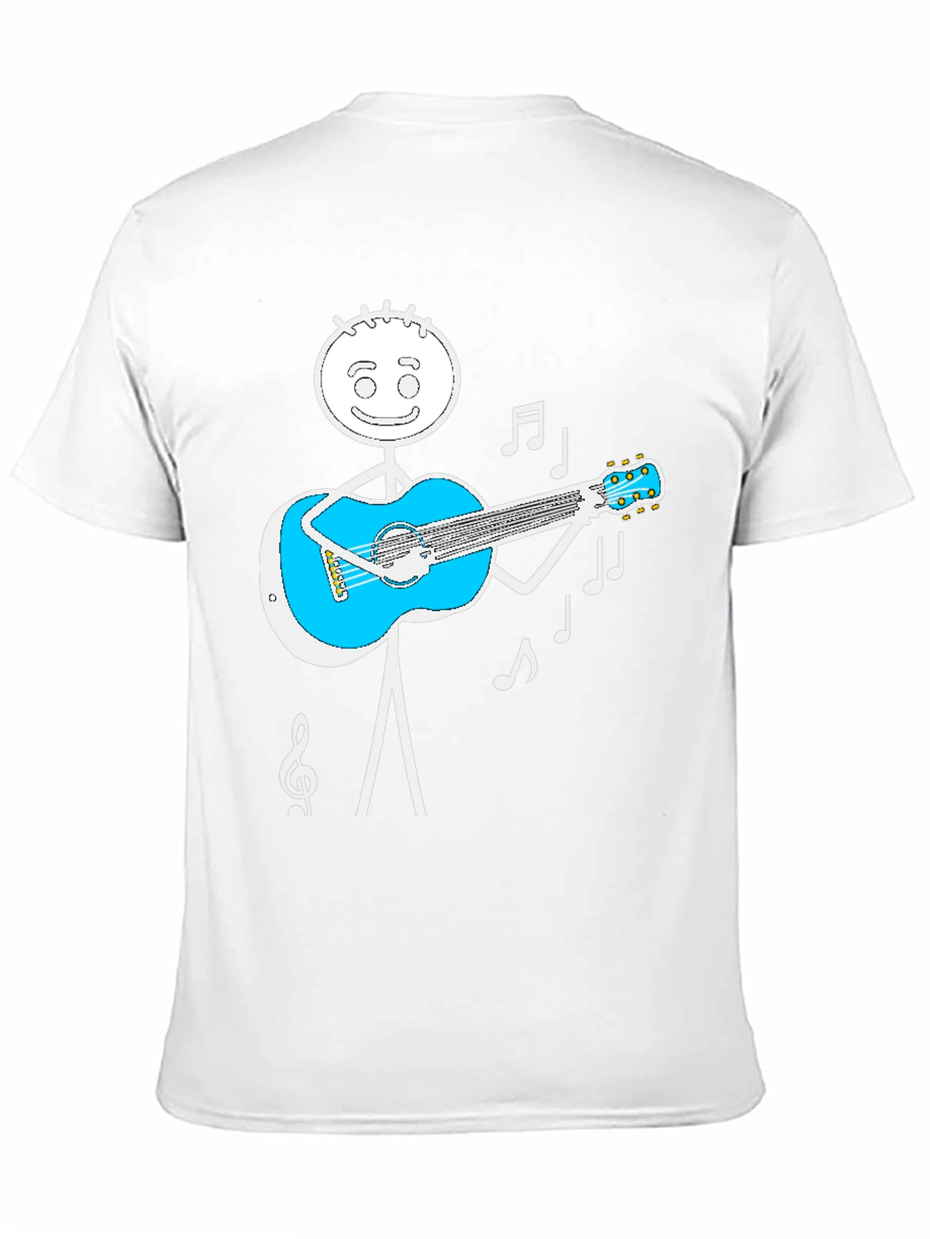 Stick Figure Guitar Player Graphic Tee