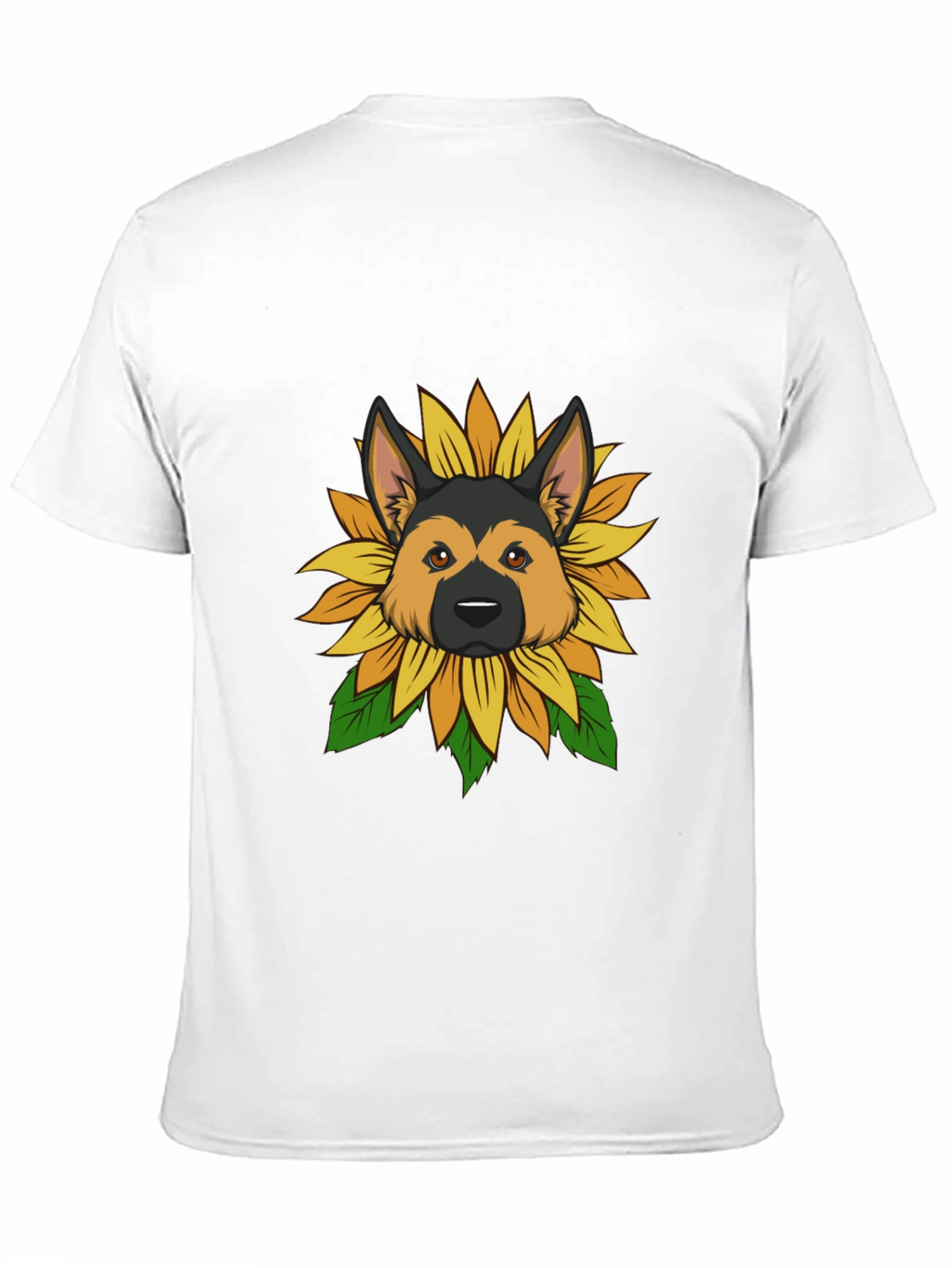 German Shepherd Sunflower Graphic Tee - Black
