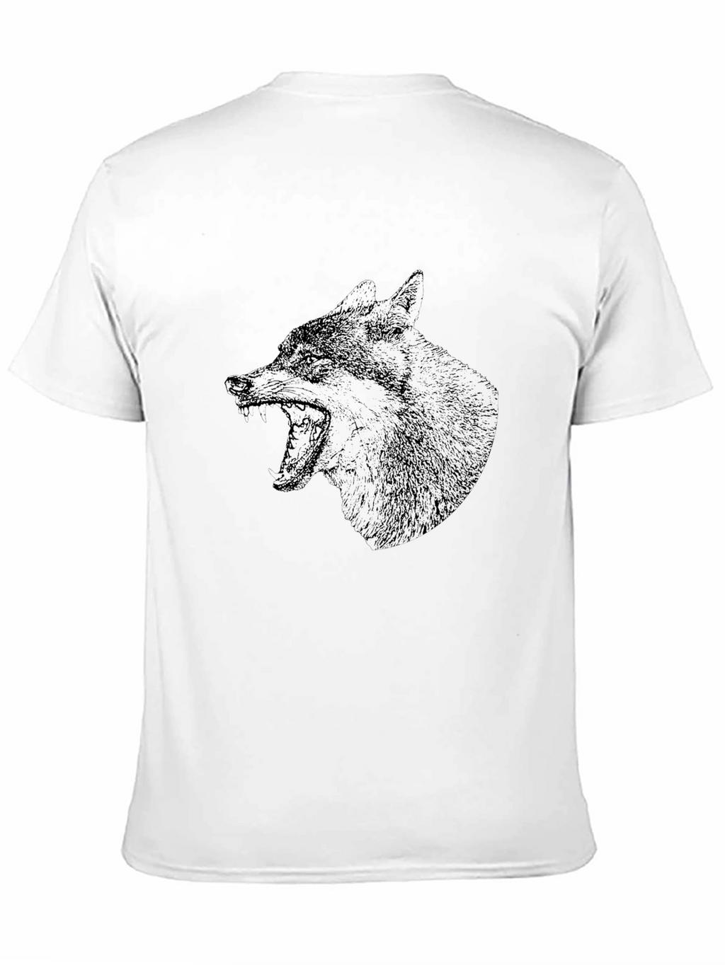 Mens Black Wolf Graphic T-Shirt