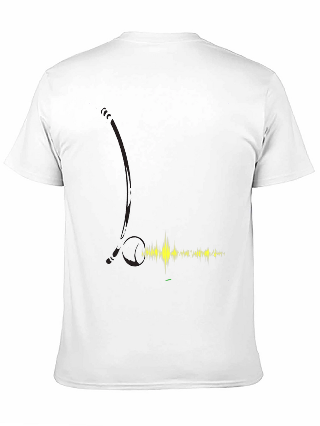 Black T-Shirt with Audio Wave Design