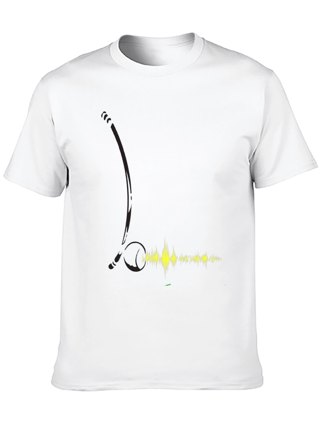 Black T-Shirt with Audio Wave Design