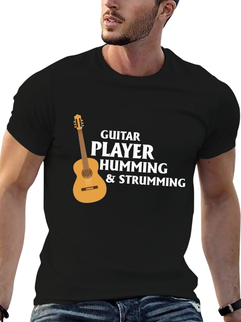 Guitar Player Graphic Tee - Music Lover T-Shirt