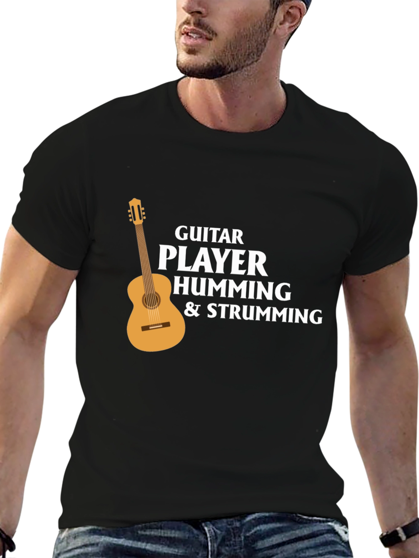 Guitar Player Graphic Tee - Music Lover T-Shirt