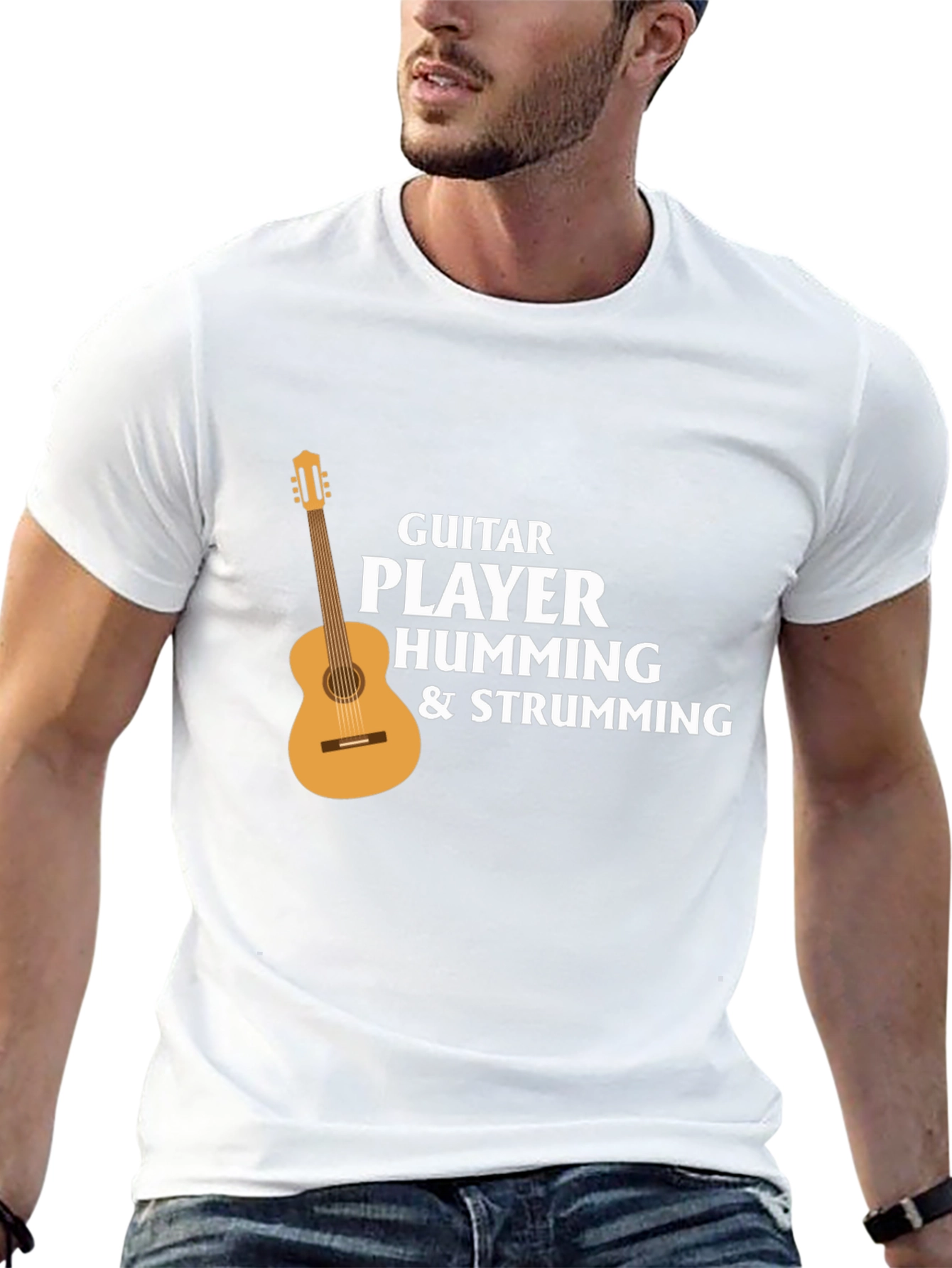 Guitar Player Graphic Tee - Music Lover T-Shirt