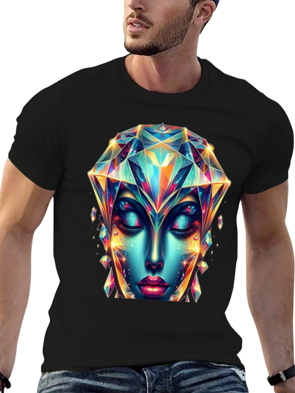 Crystal Diamond Woman Graphic Tee