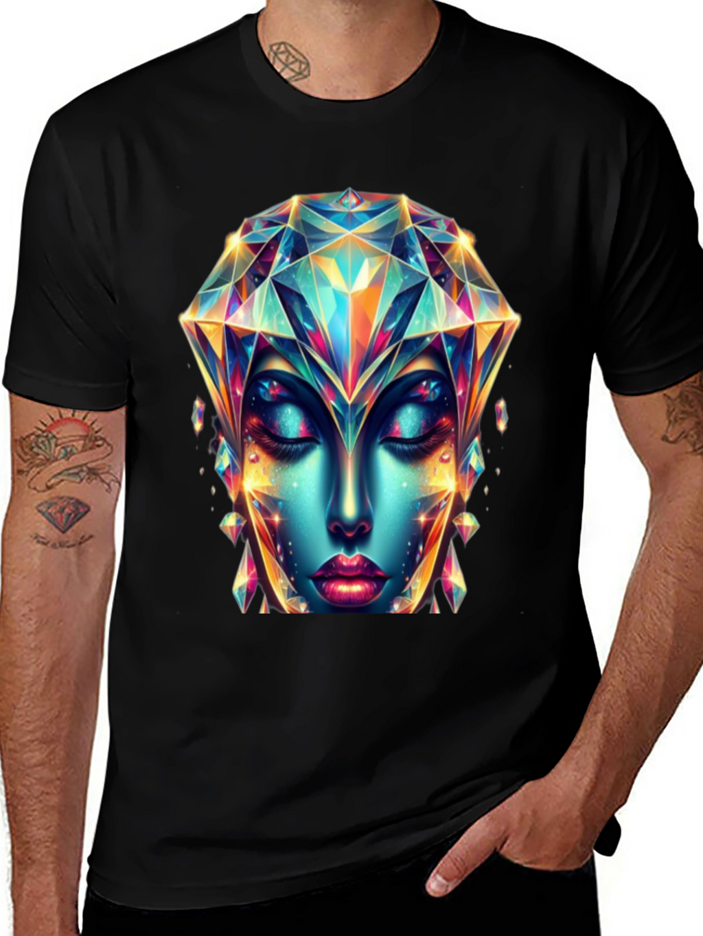 Crystal Diamond Woman Graphic Tee