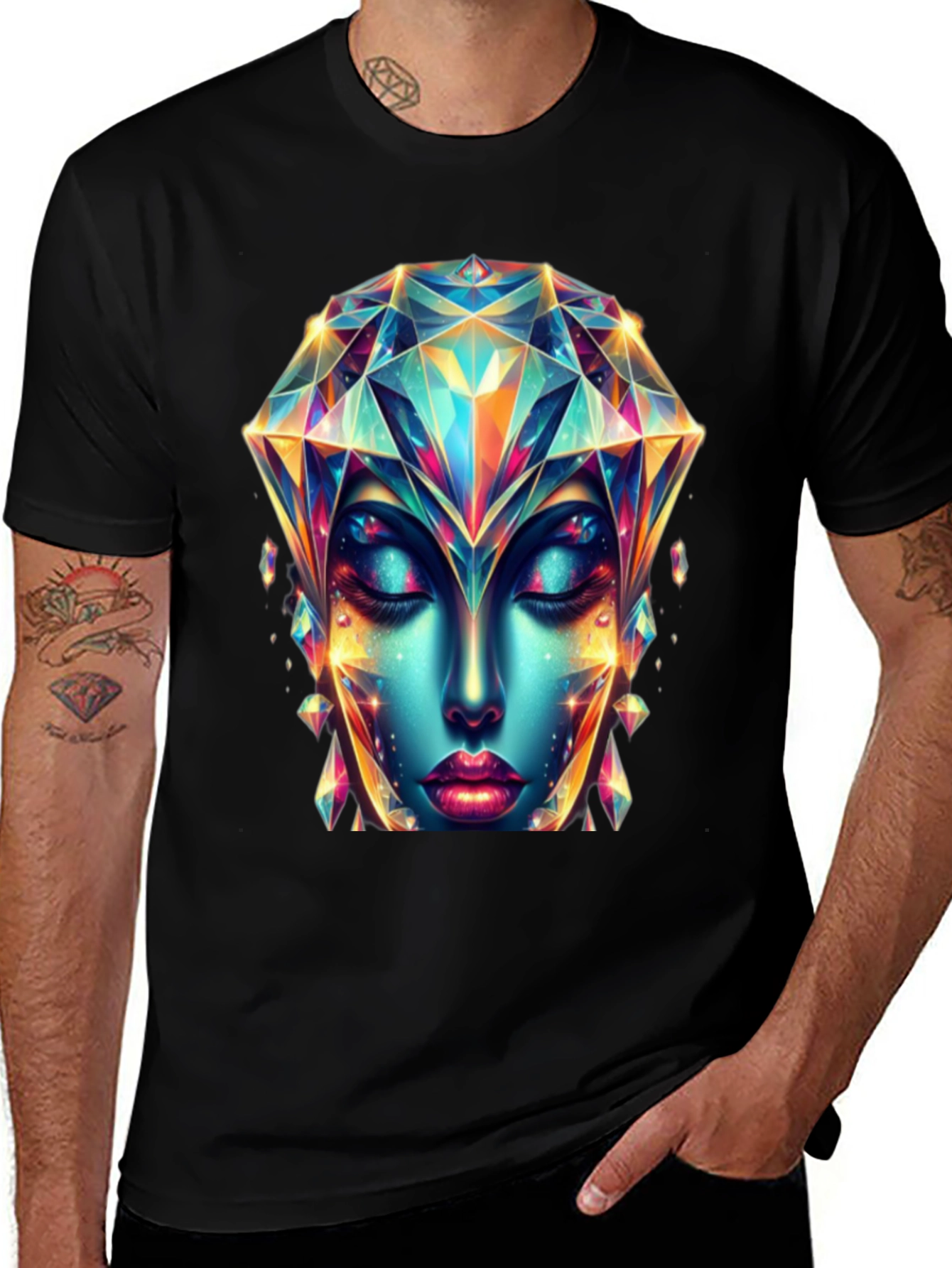 Crystal Diamond Woman Graphic Tee