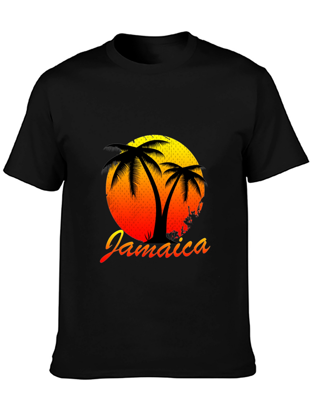Jamaica Sunset Palm Tree Graphic Tee