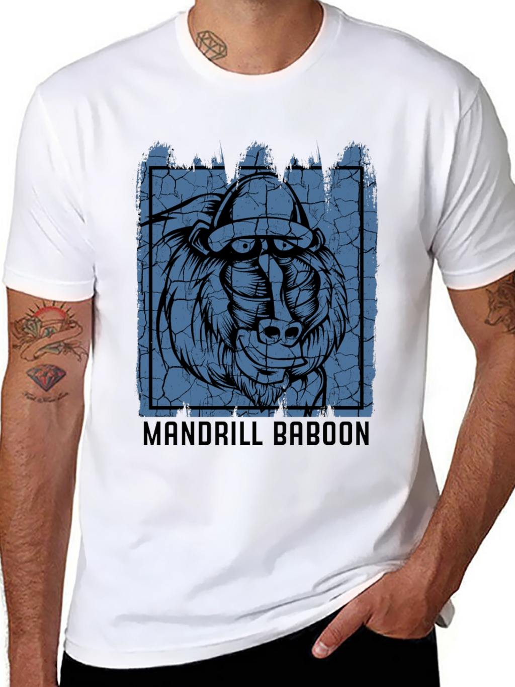 Mandrill Baboon Graphic Print Tee