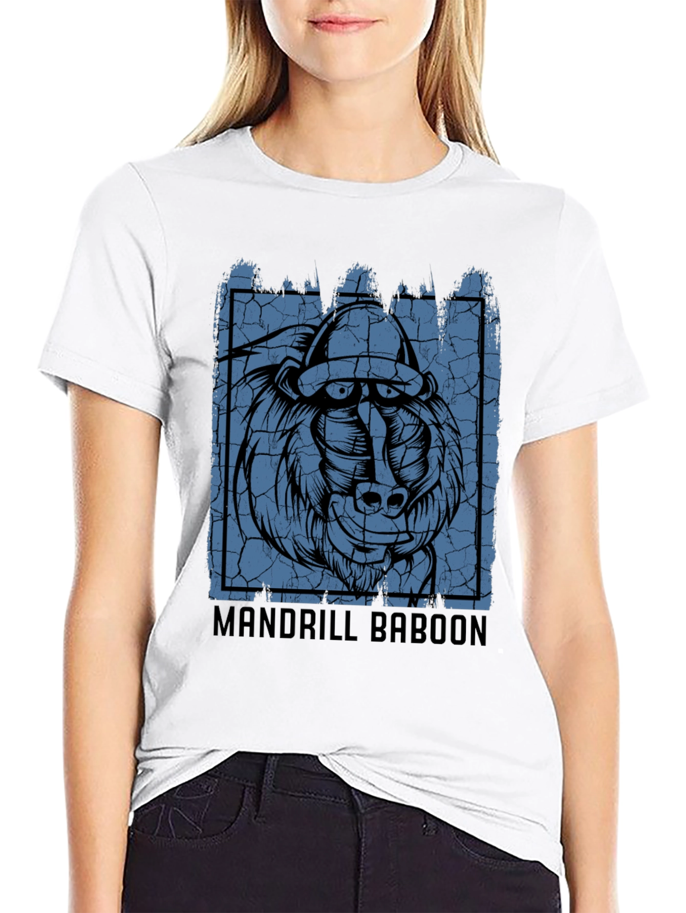 Mandrill Baboon Graphic Print Tee
