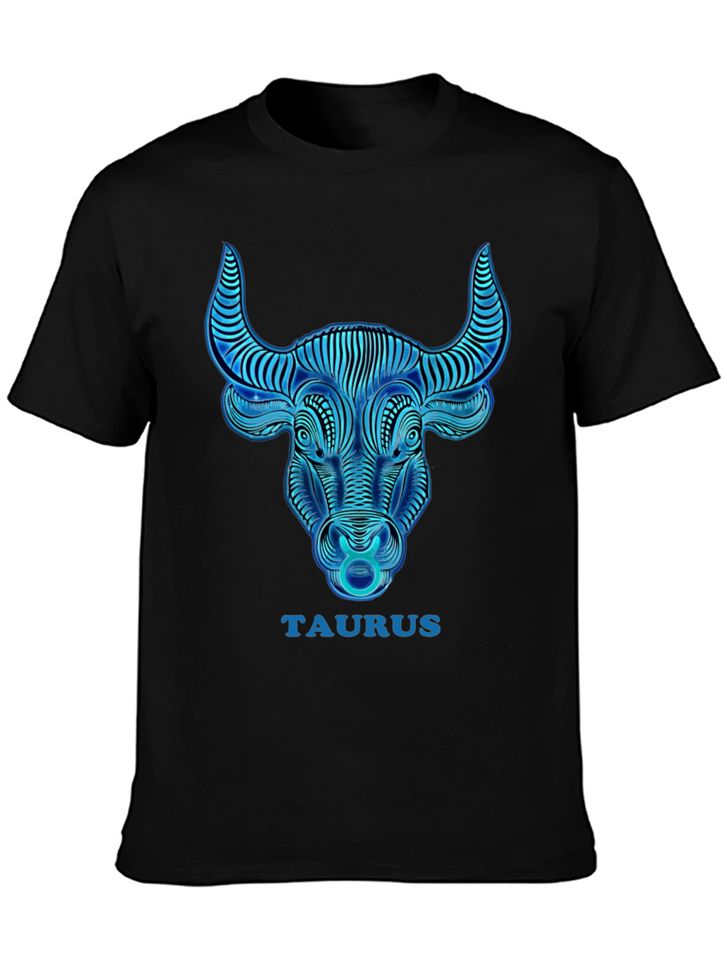 Taurus Zodiac Graphic T-Shirt - Black