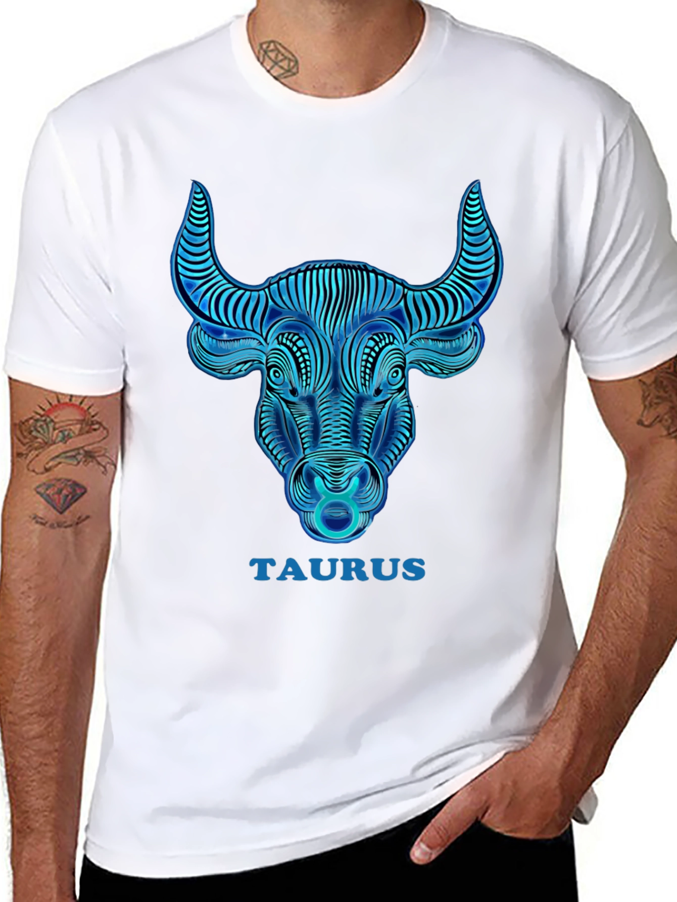 Taurus Zodiac Graphic T-Shirt - Black