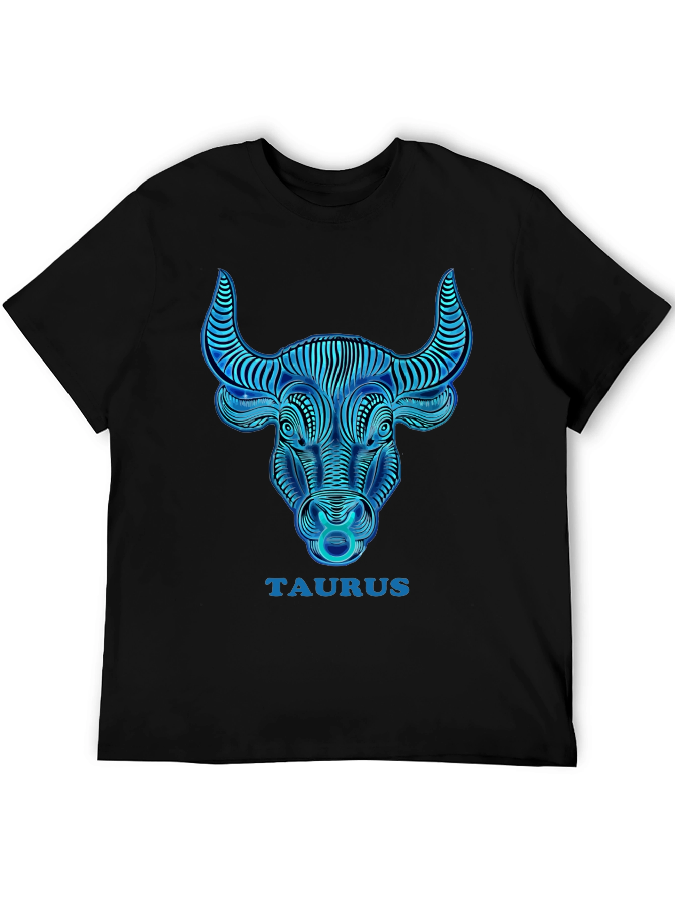 Taurus Zodiac Graphic T-Shirt - Black