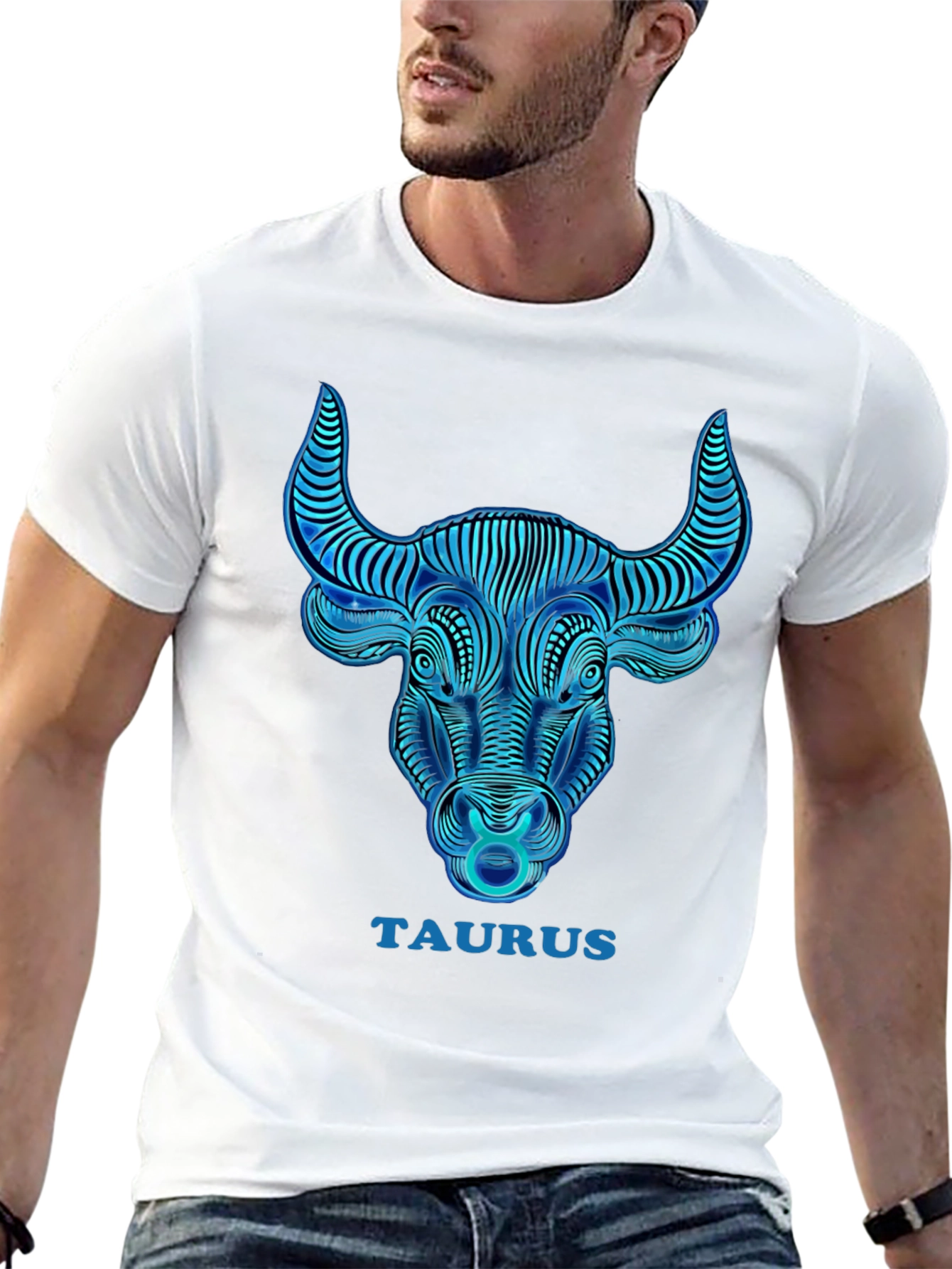 Taurus Zodiac Graphic T-Shirt - Black