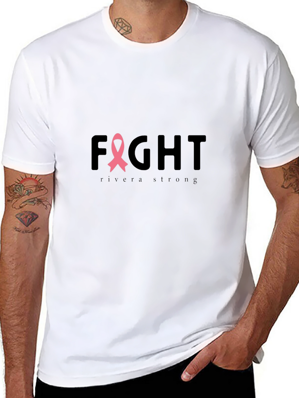 Fight Breast Cancer T-Shirt Rivera Strong Black