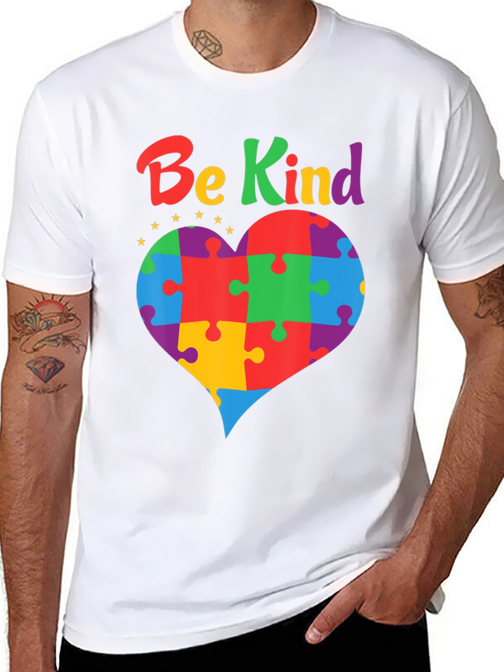 Be Kind Autism Awareness Heart T-Shirt