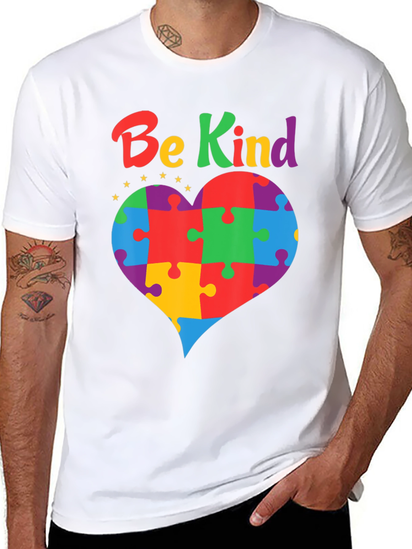 Be Kind Autism Awareness Heart T-Shirt